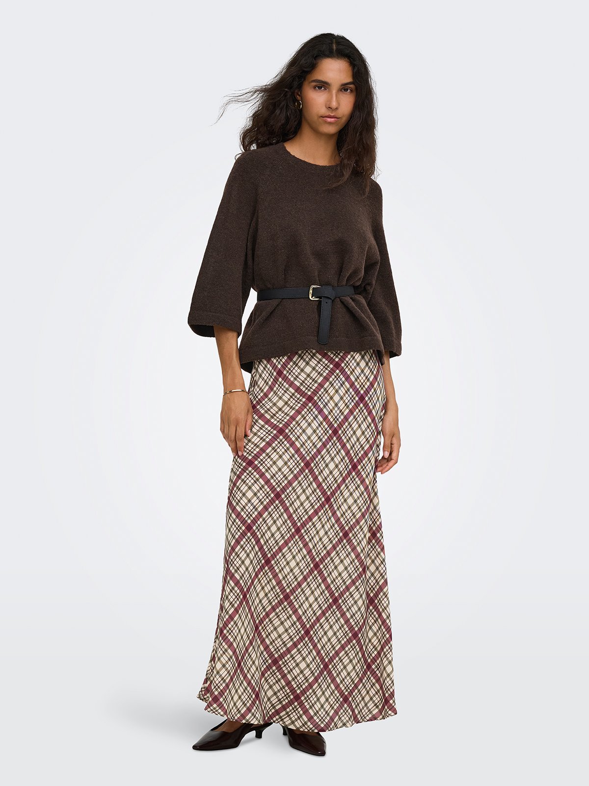 Only Simoni 3/4 Pullover Knit Coffe Bean