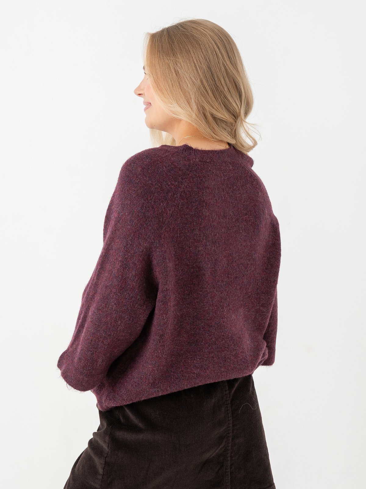 Only Simoni 3/4 Pullover Knit Mauve Wine