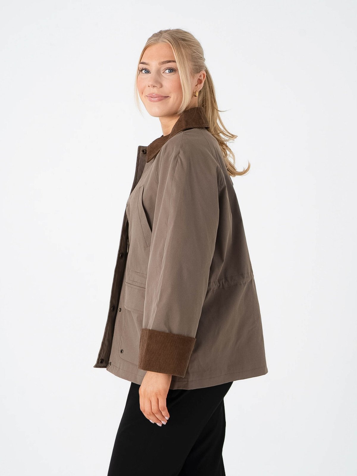 Only Eja Orchid Spring Life Jacket Walnut Chocolate Brown