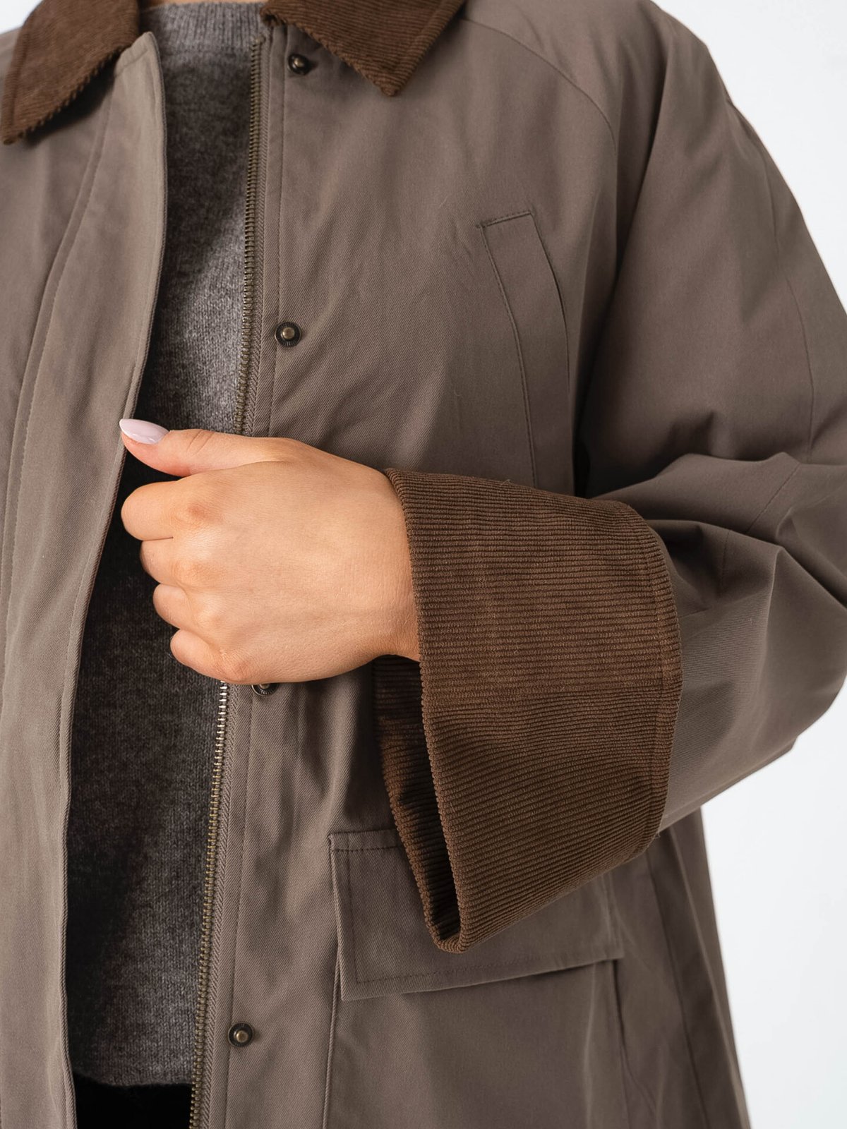 Only Eja Orchid Spring Life Jacket Walnut Chocolate Brown