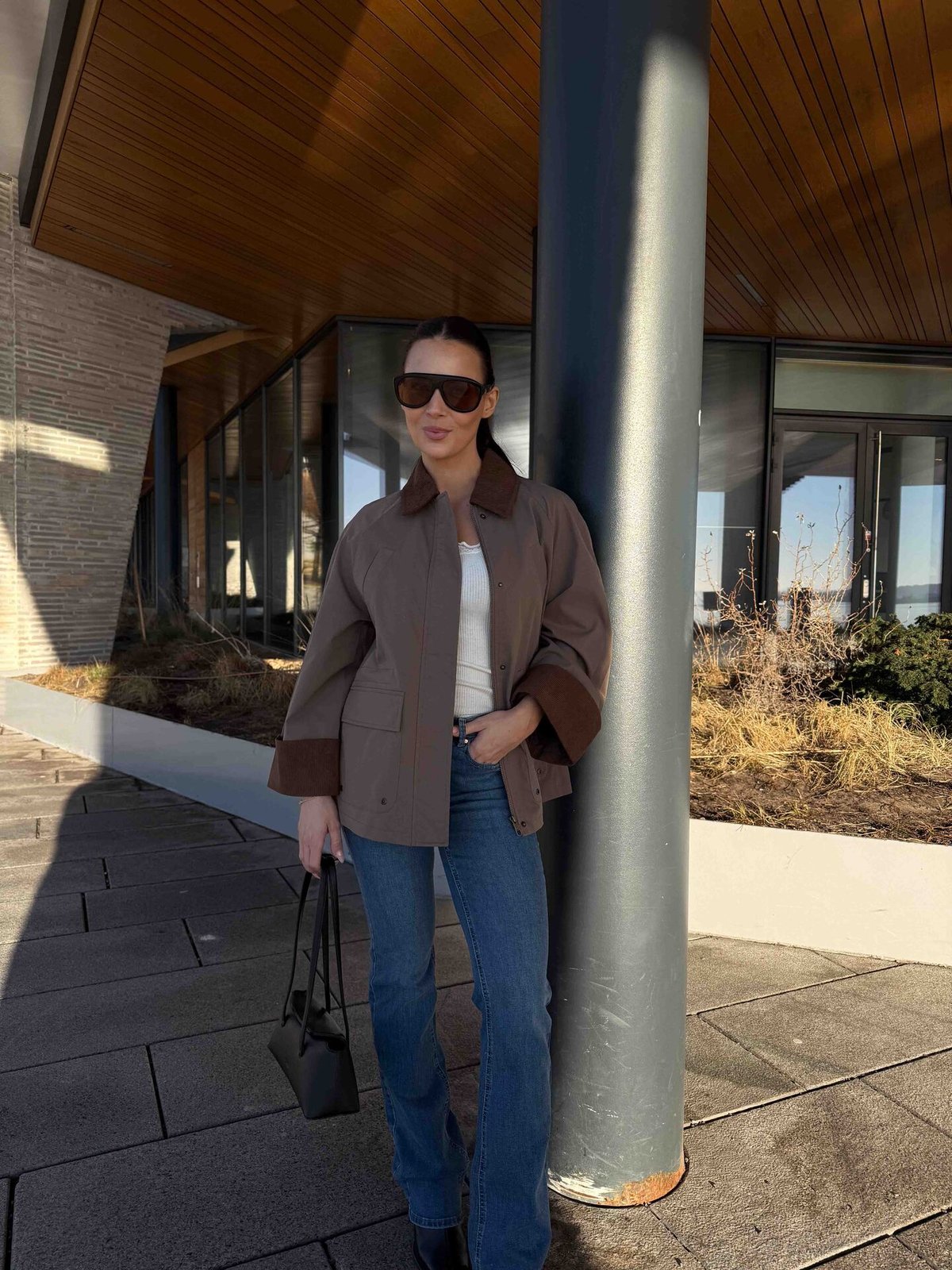 Only Eja Orchid Spring Life Jacket Walnut Chocolate Brown