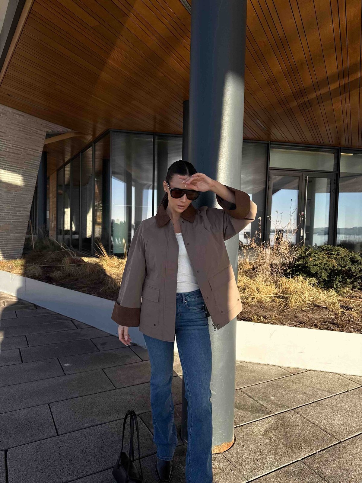 Only Eja Orchid Spring Life Jacket Walnut Chocolate Brown