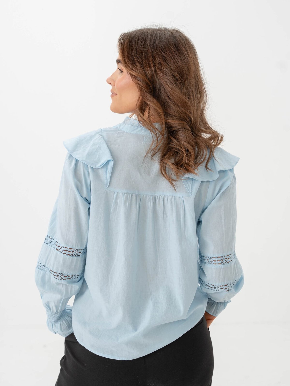 Only Julia Life Long Sleeve Blouse Cashmere Blue