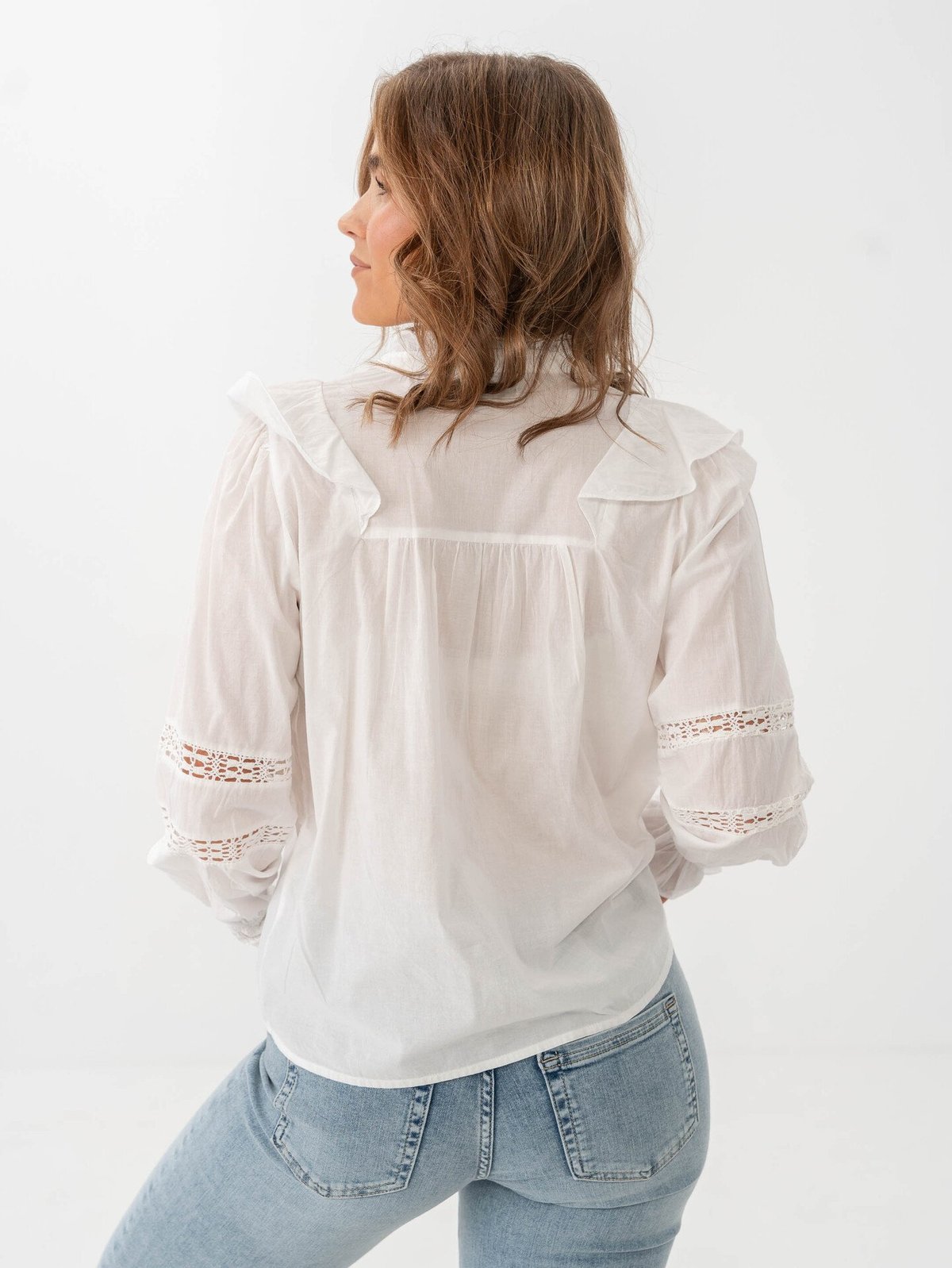 Only Julia Life Long Sleeve Blouse Cloud Dancer