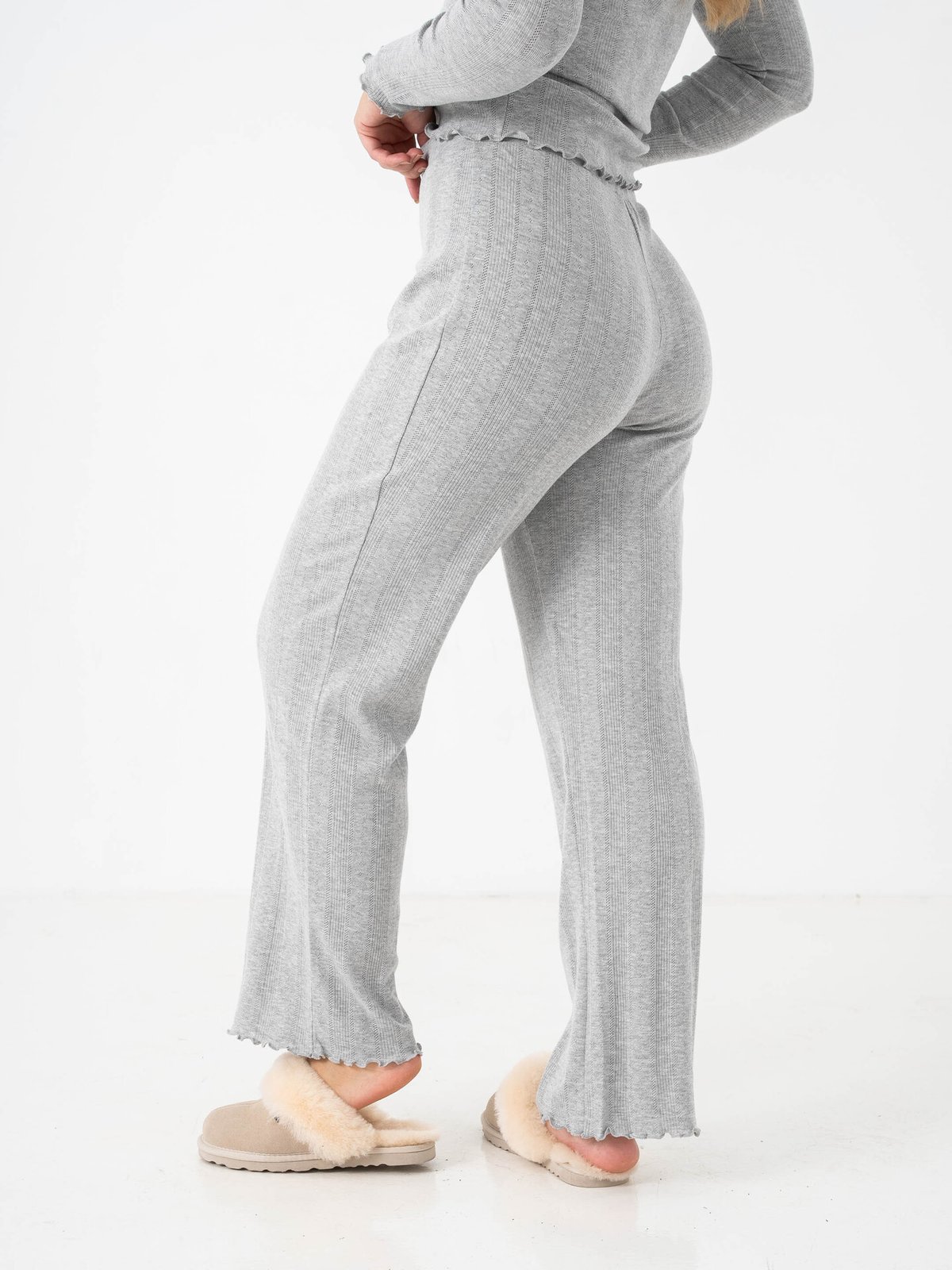 Only Carlotta Pant Light Grey Melange