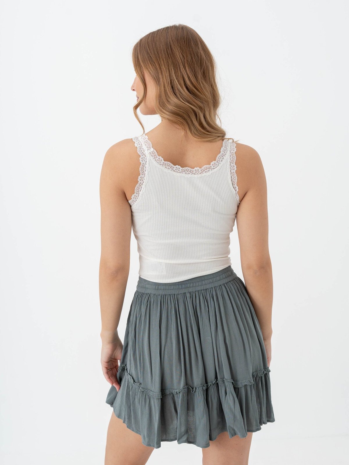 Only Sara Sharai Lace Tank Top Cloud Dancer