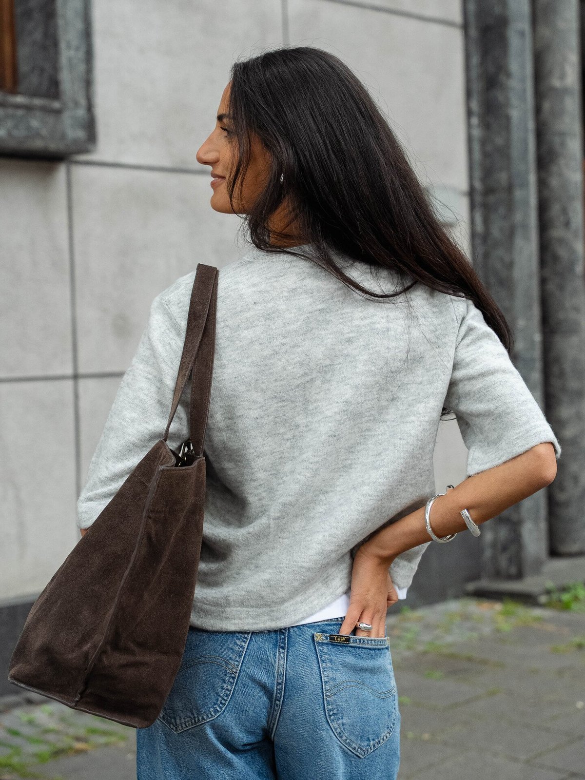 Only Camilla Short Sleeve Cardigan Knit Light Grey Melange