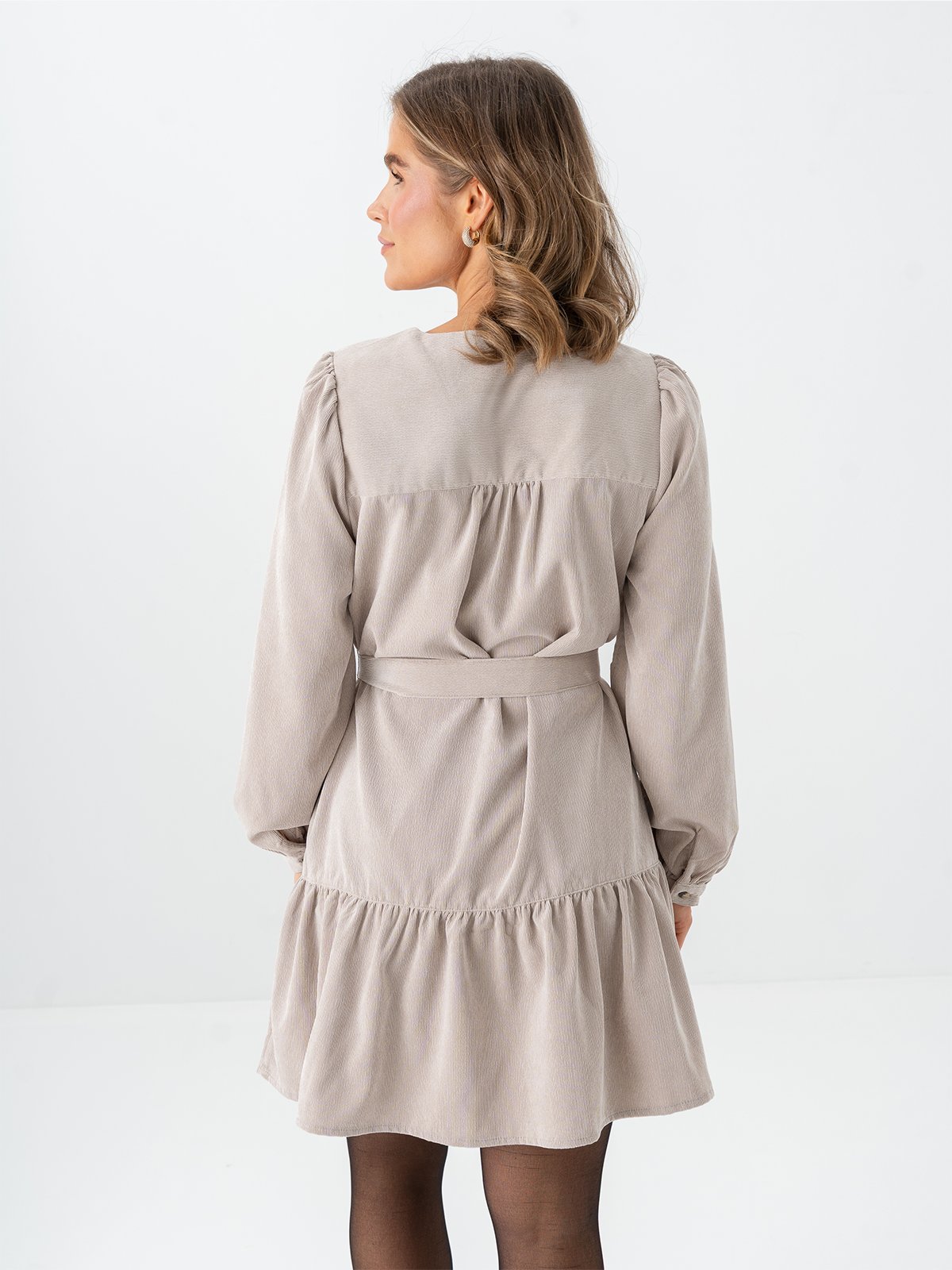 Only Marike Life Long Sleeve Cord Belt Dress String