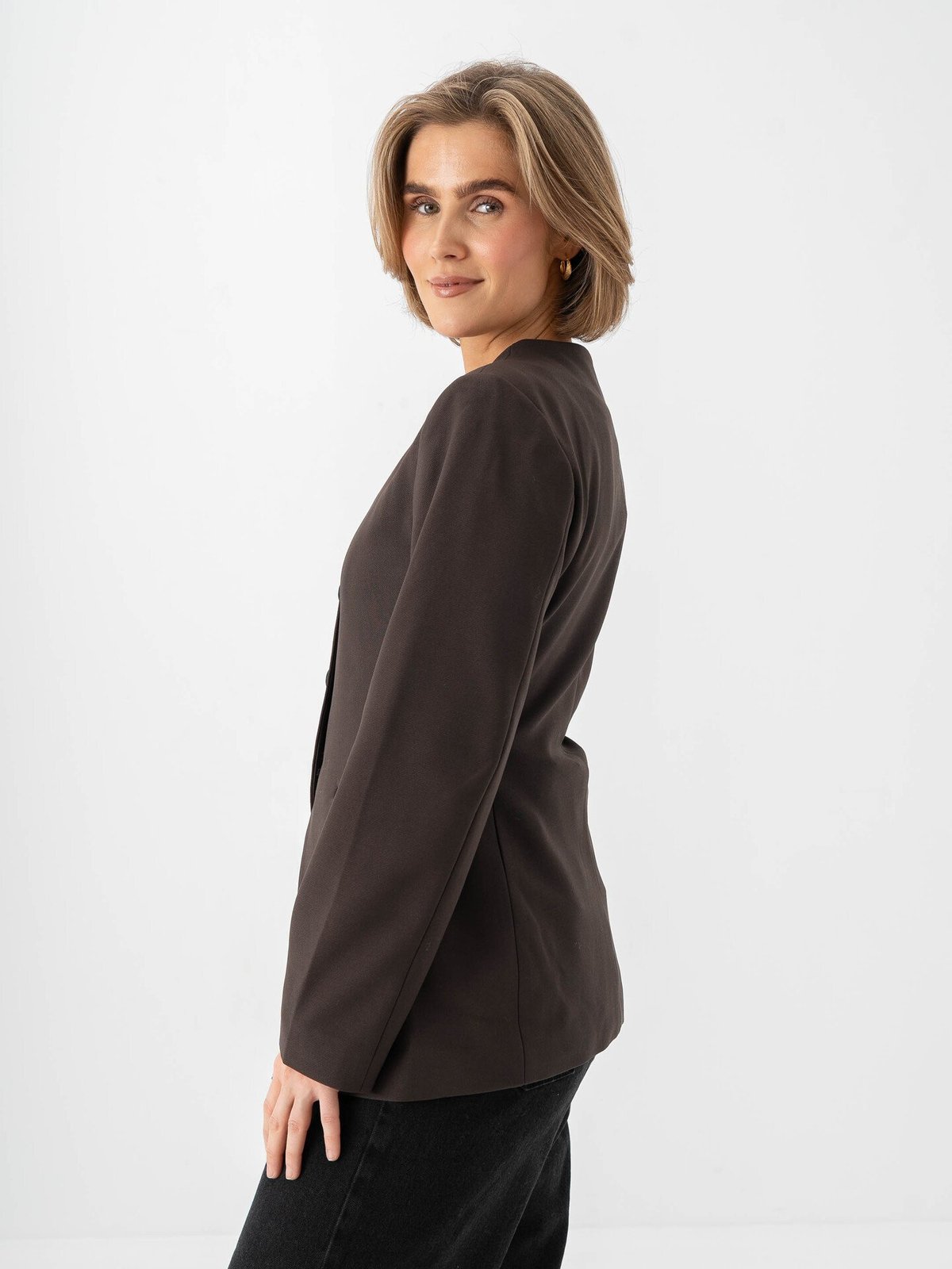 Only Lamina Life Long Sleeve Fit Blazer Mulch