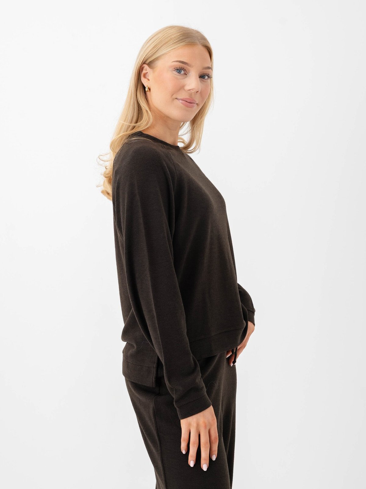 Only Kaya Life Long Sleeve Top JRS Chocolate Torte