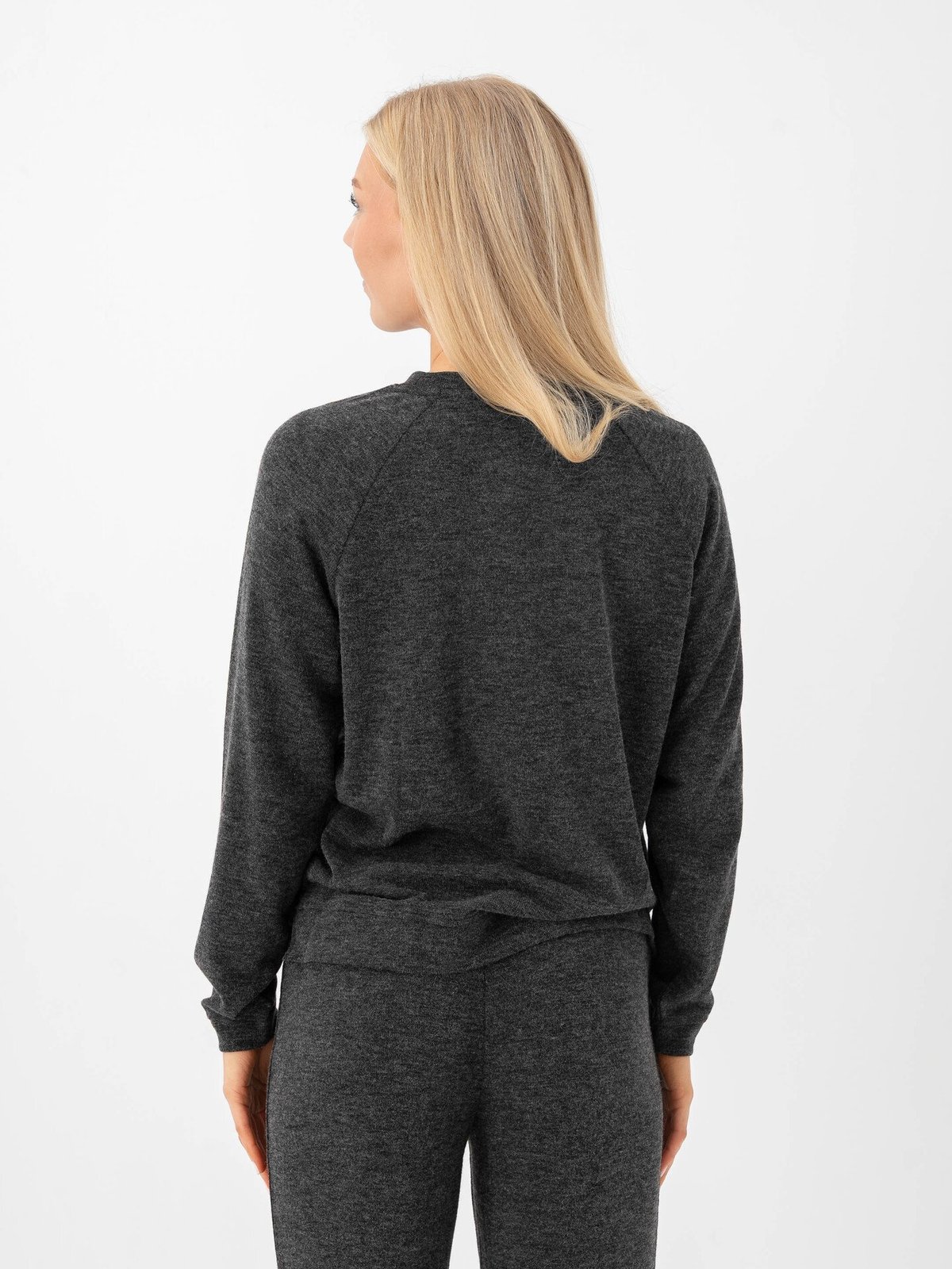 Only Kaya Life Long Sleeve Top JRS Dark Grey Melange