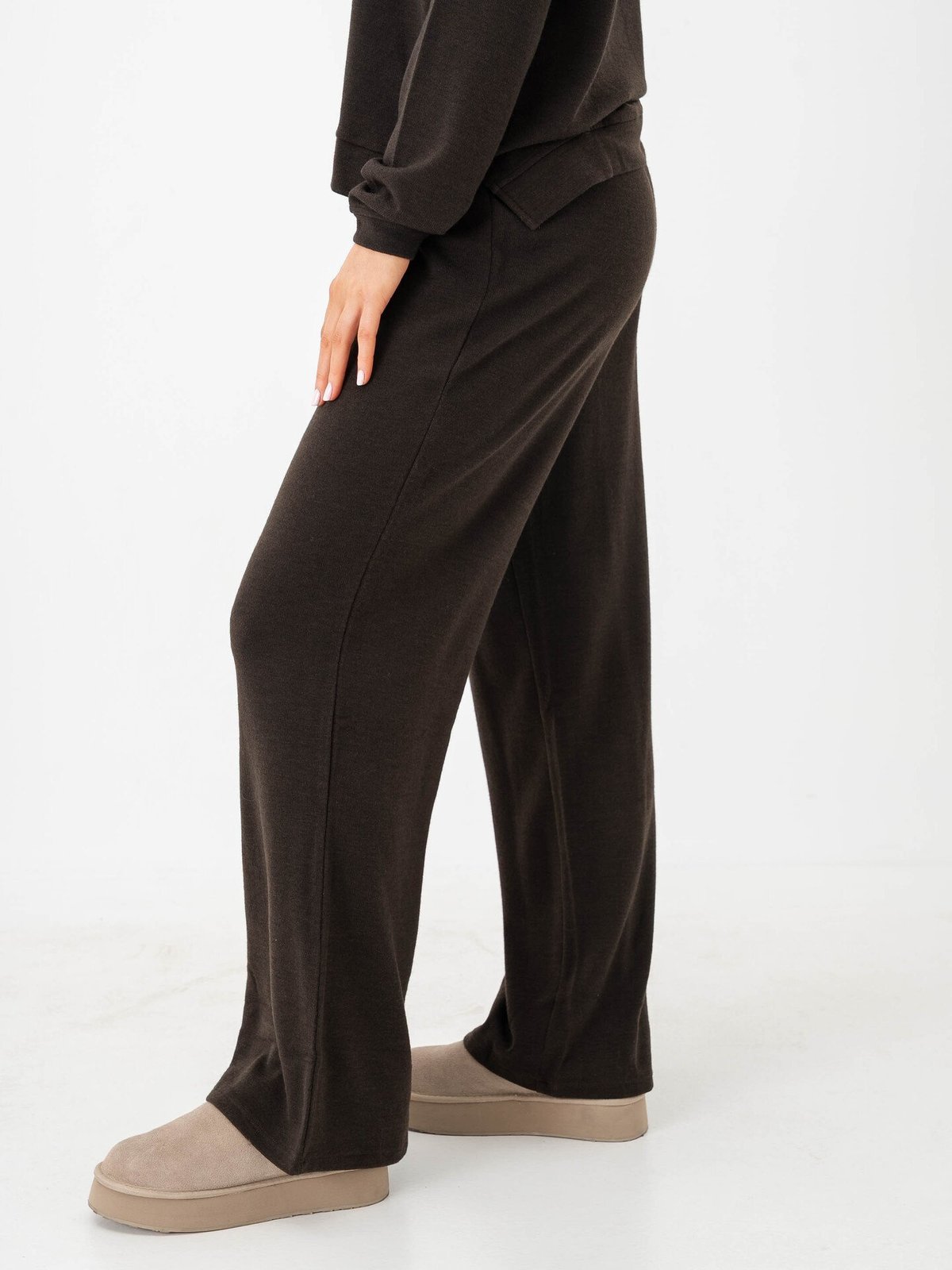 Only Kaya Life Wide Pants JRS Chocolate Torte