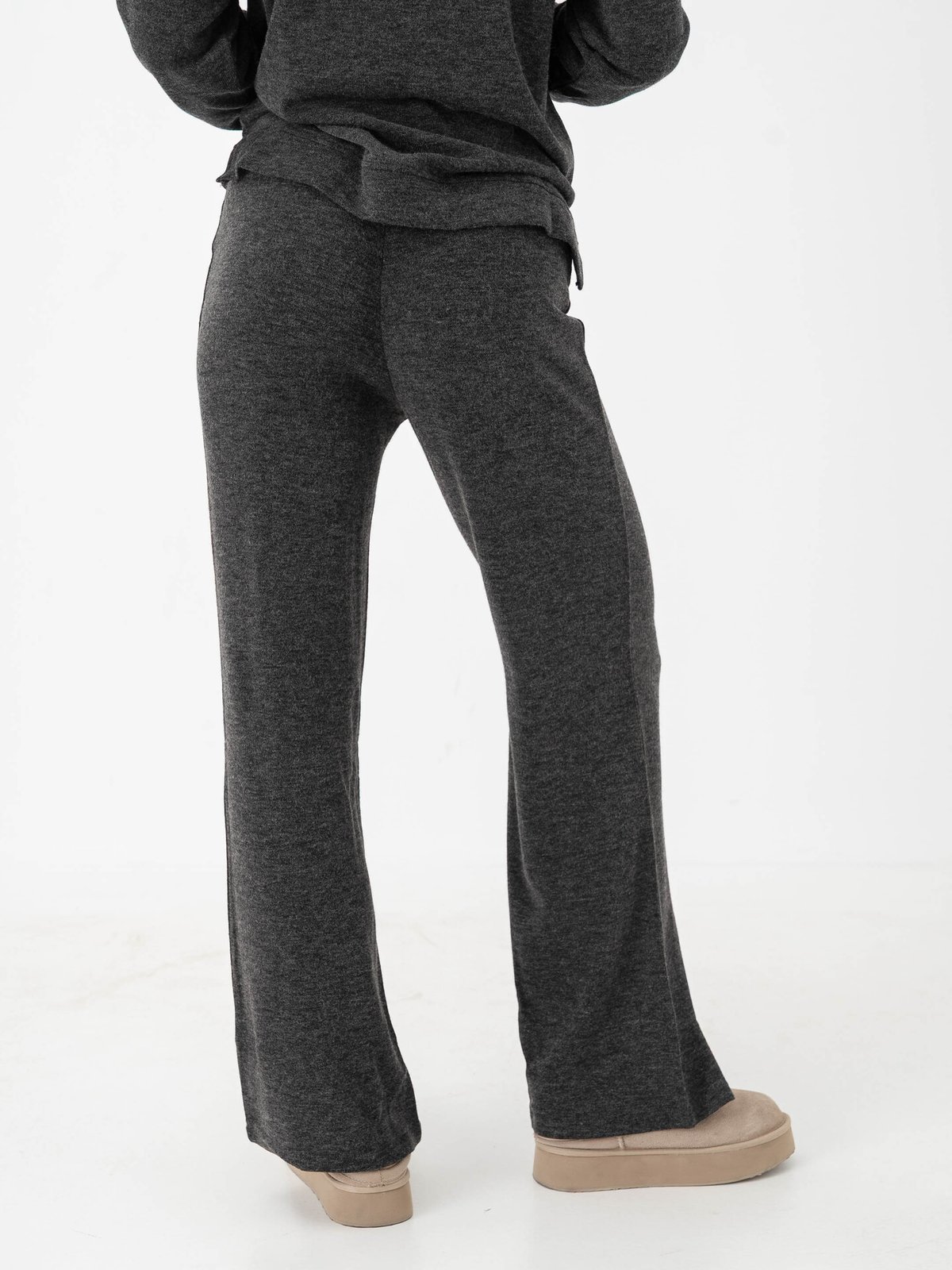 Only Kaya Life Wide Pants JRS Dark Grey Melange