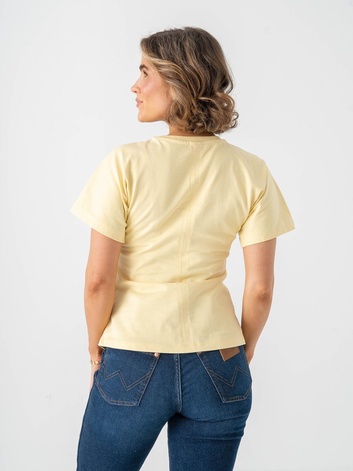 Only Marie Short Sleeve Ruching Top Sunlight