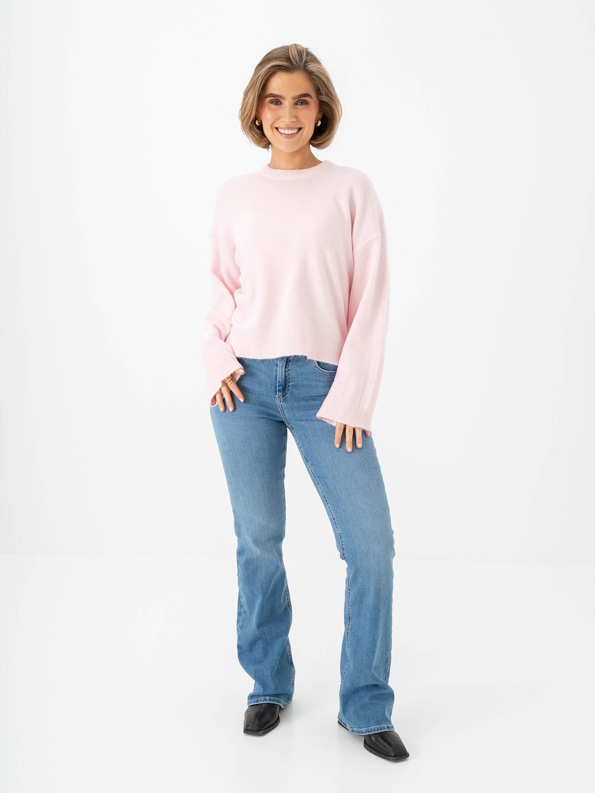 Only Simoni Long Sleeve O-Neck Pullover Potpourri