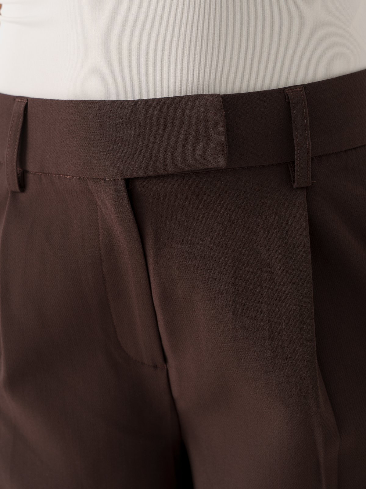 Only Linda Raven High Waist Straight Pant Coffee Bean