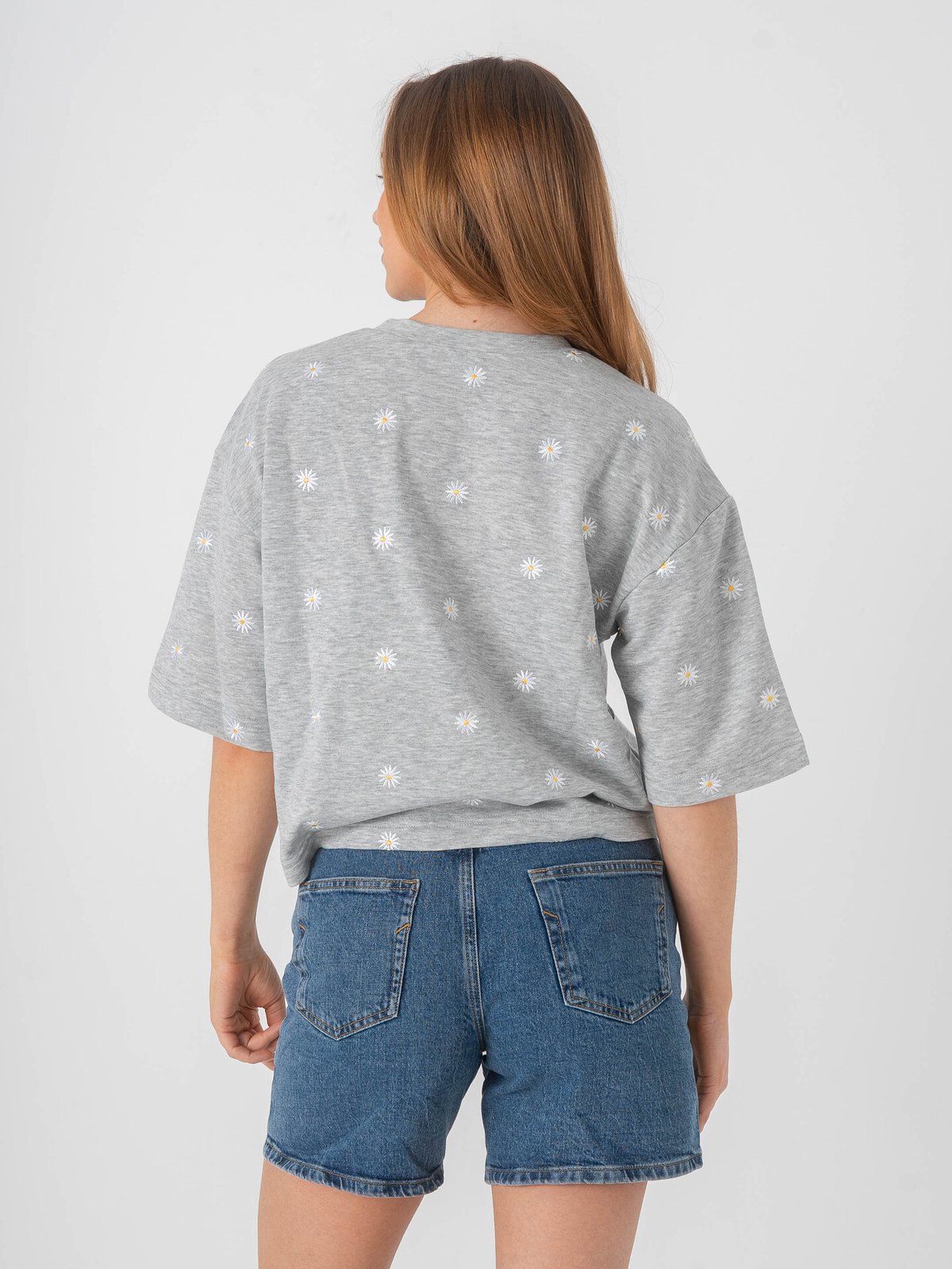 Only Luna 3/4 O-Neck Unbrushed Sweat Grå