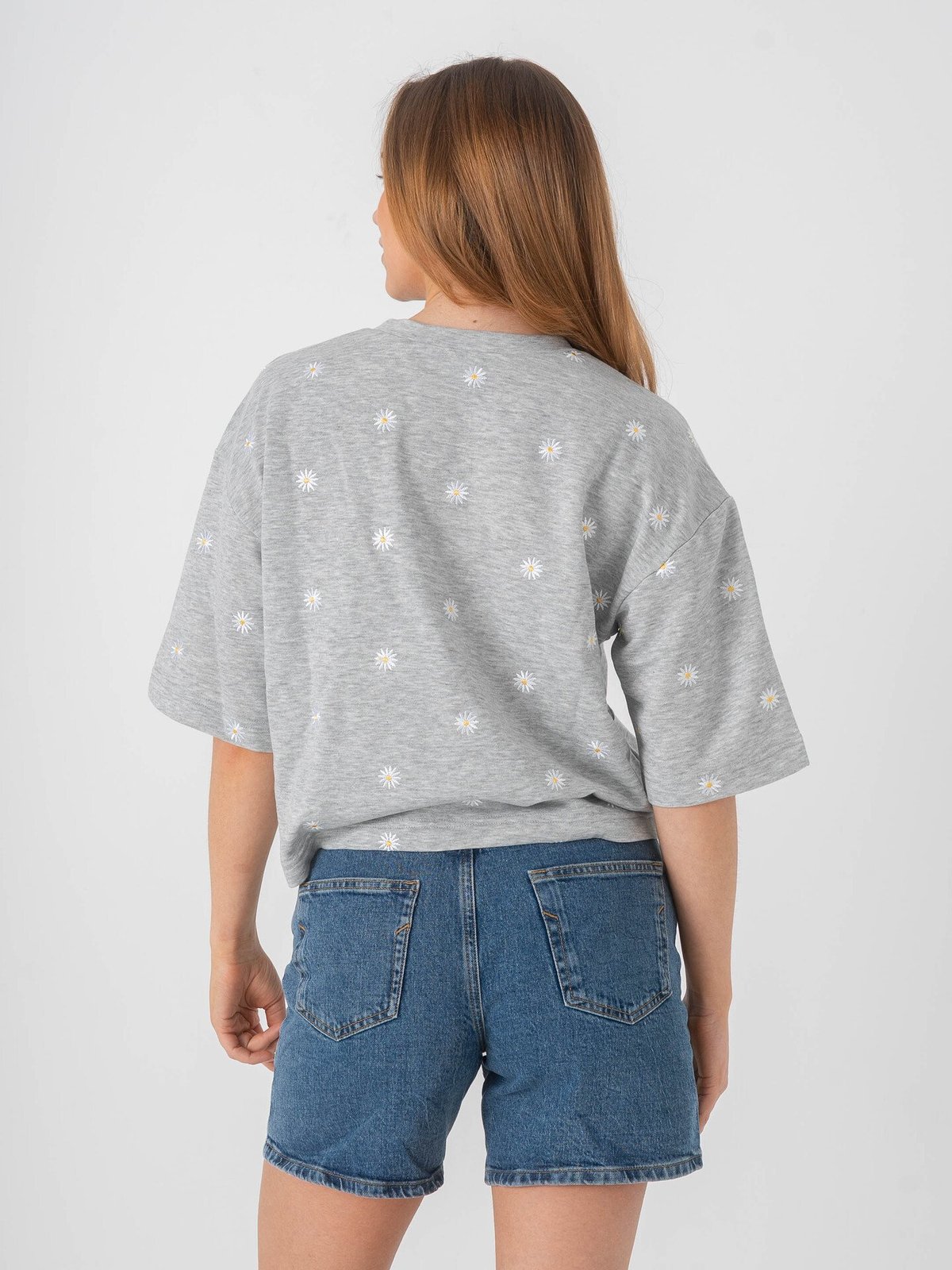 Only Luna 3/4 O-Neck Unbrushed Sweat Grå