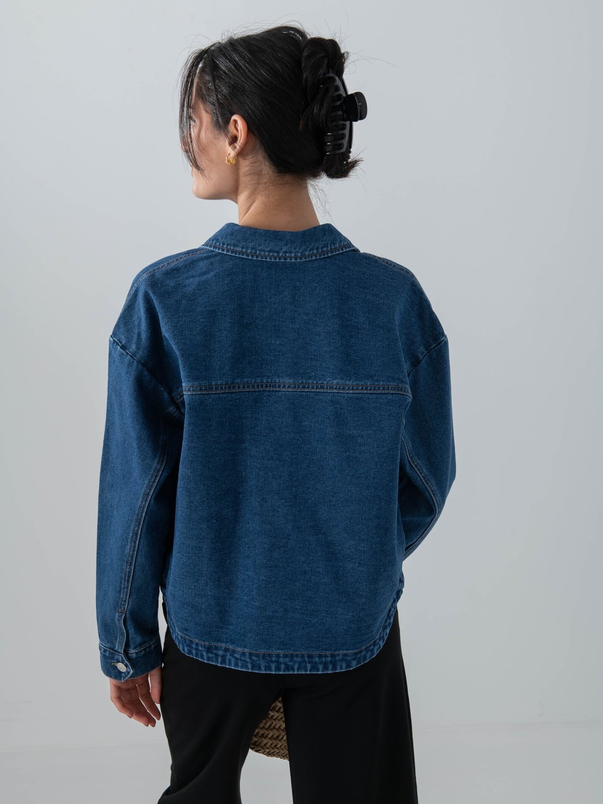 Only Ferbie Long Sleeve Denim Shacket Medium Blue Denim