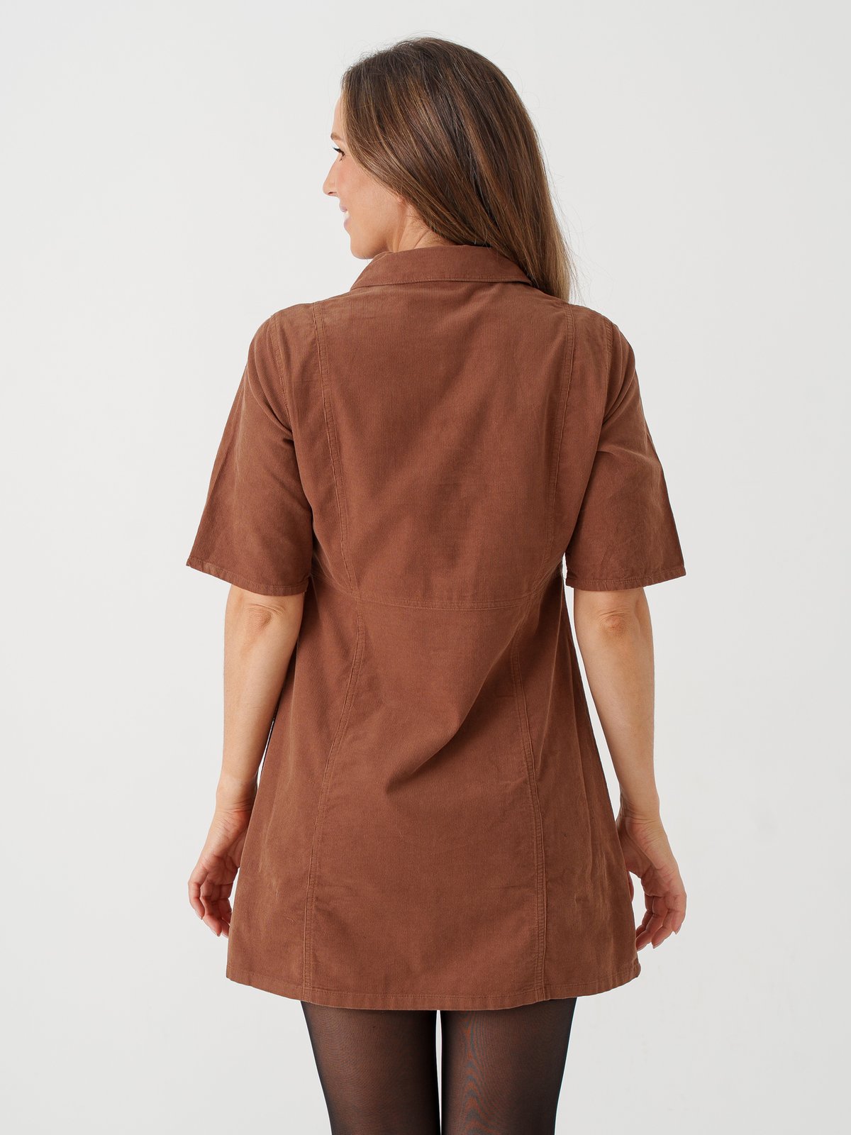 Only Aime 2/4 Short Cord Button Dress Bison