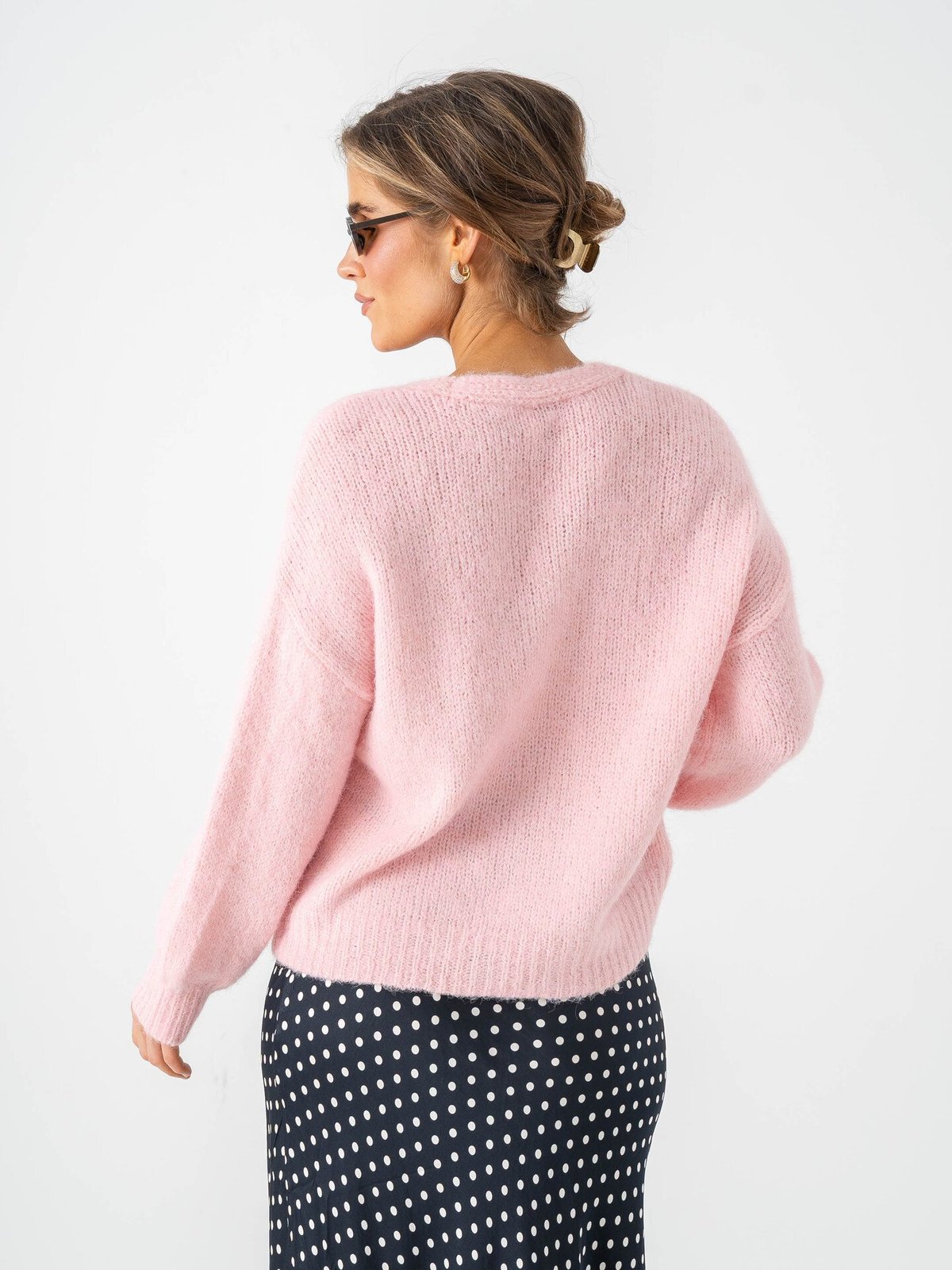 Only Nordra Long Sleeve V-Neck Cardigan Pale Lilac Melange