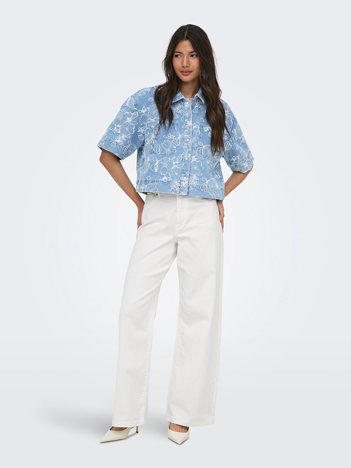 Only Madison-Sille High Waist Pocket Pant Bright White