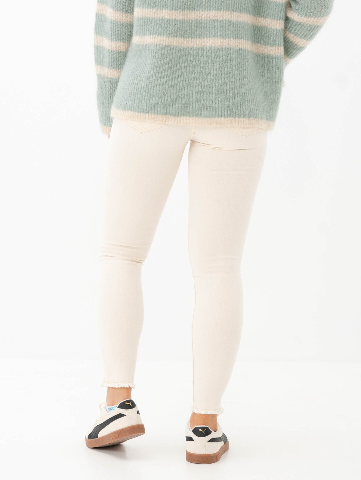 Only Blush Mid RW Denim Ecru