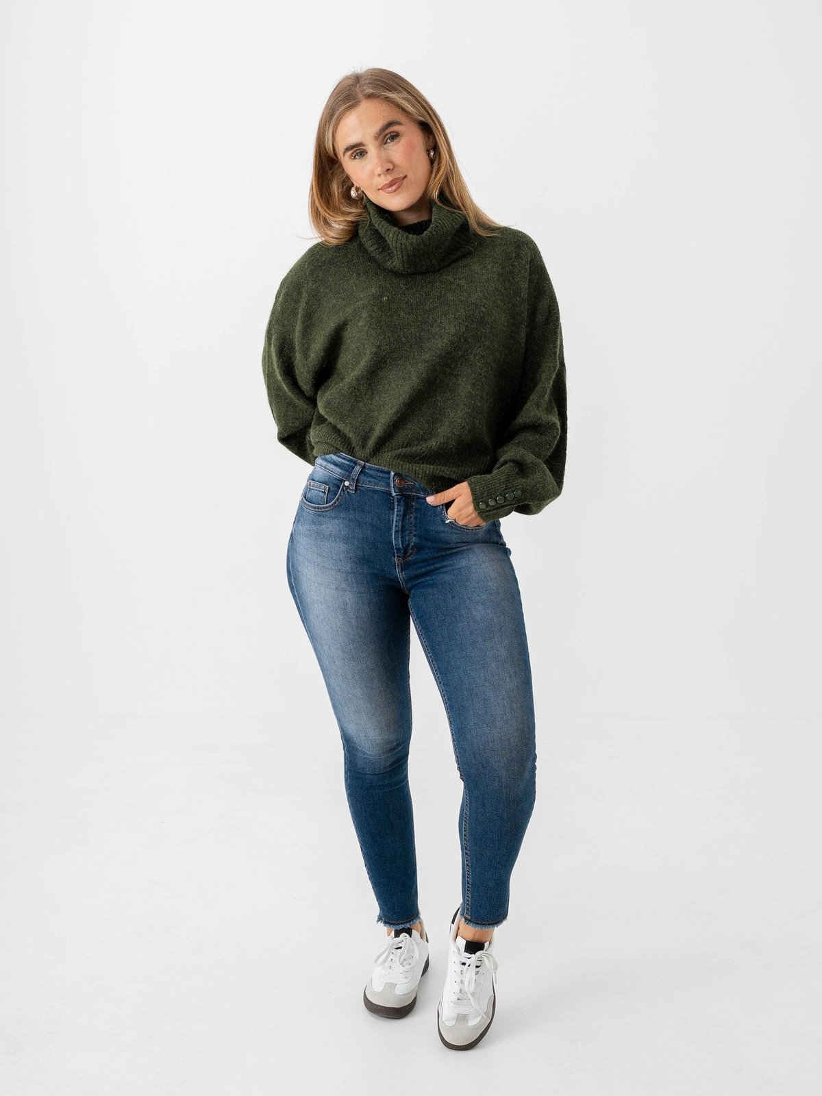 Only Blush Mid RW Denim Dark Medium Blue Denim