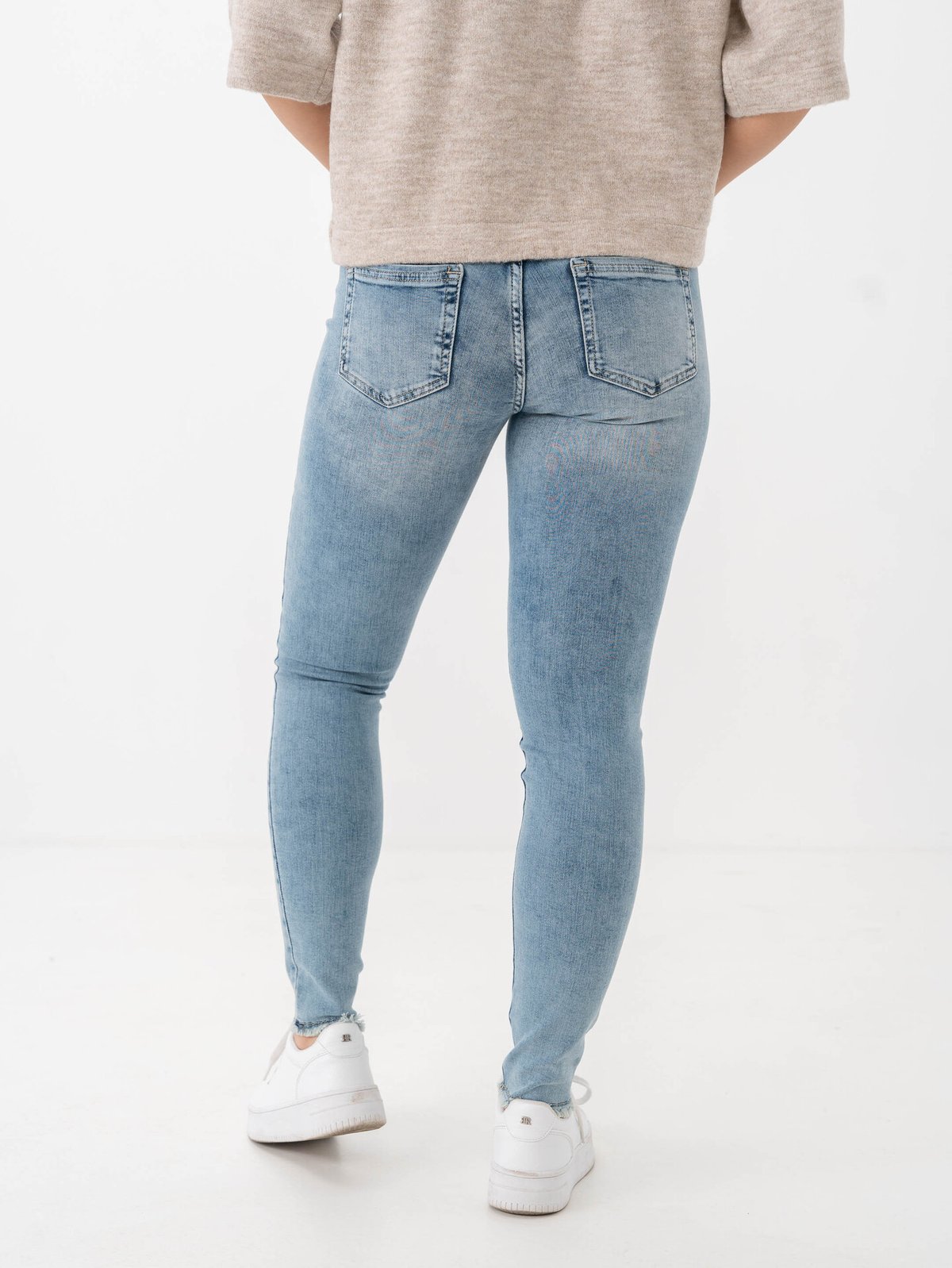 Only Blush Mid RW Denim Light Medium Blue Denim