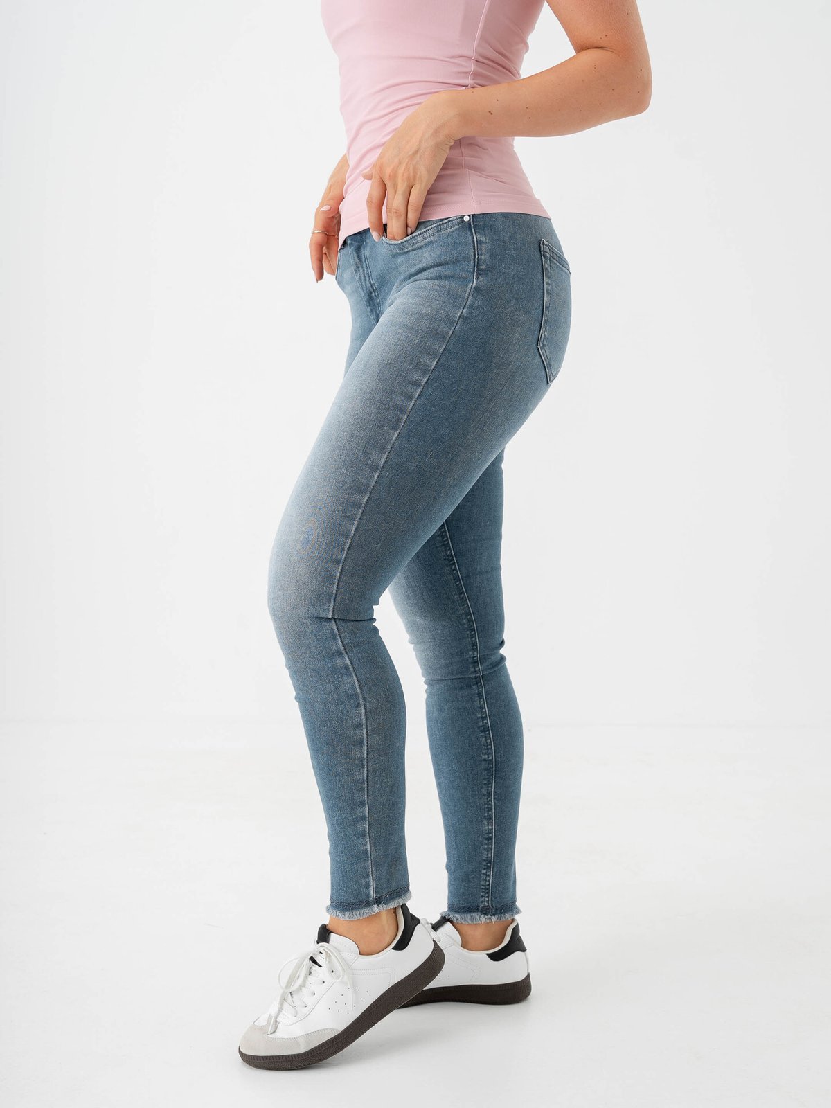 Only Blush Mid RW Denim Special Blue Grey Denim