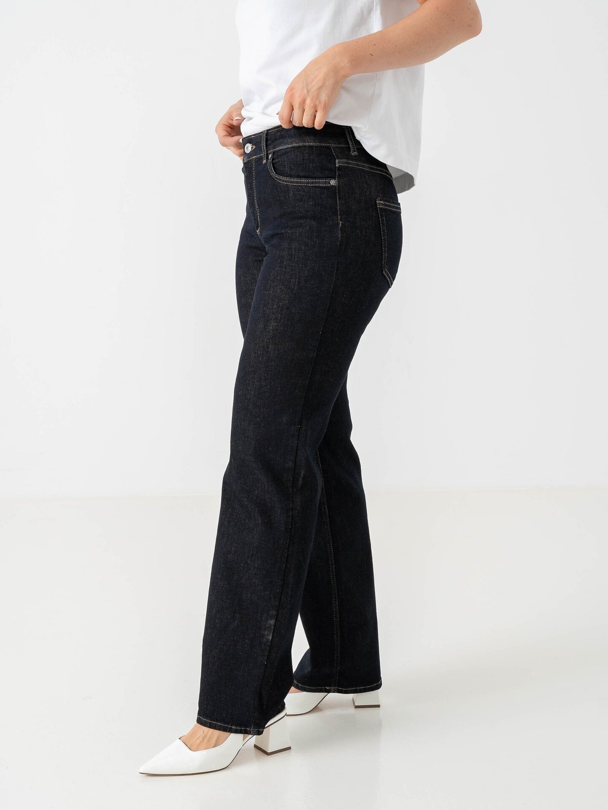 Only Blush Mid Regular Waist Denim Dark Blue Denim