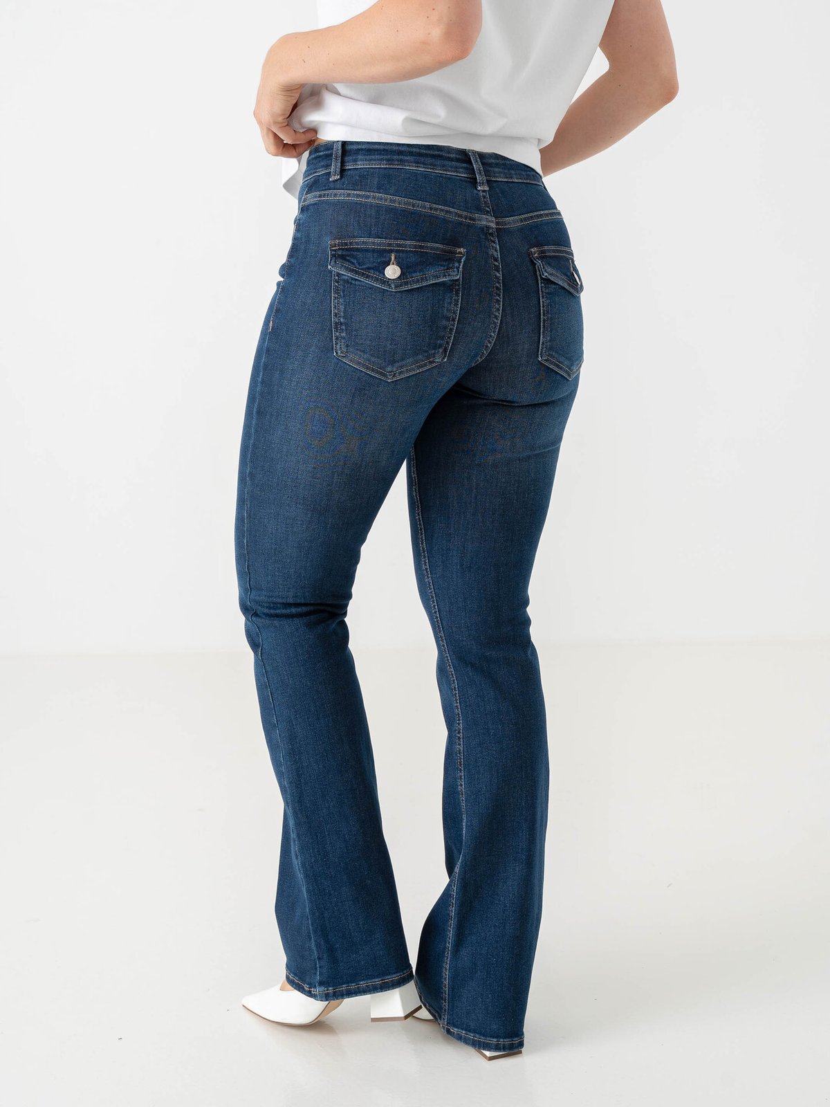 Only Blush Mid Regular Waist Denim Dark Blue Denim