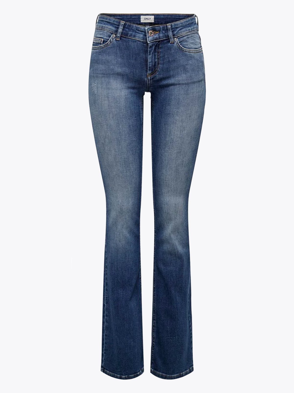 Only Blush Low Waist Flared Denim Medium Blue Denim