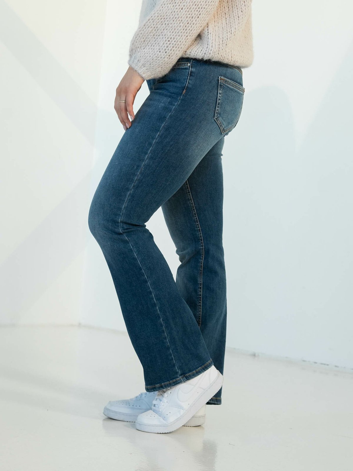 Only Blush Low Waist Flared Denim Medium Blue Denim