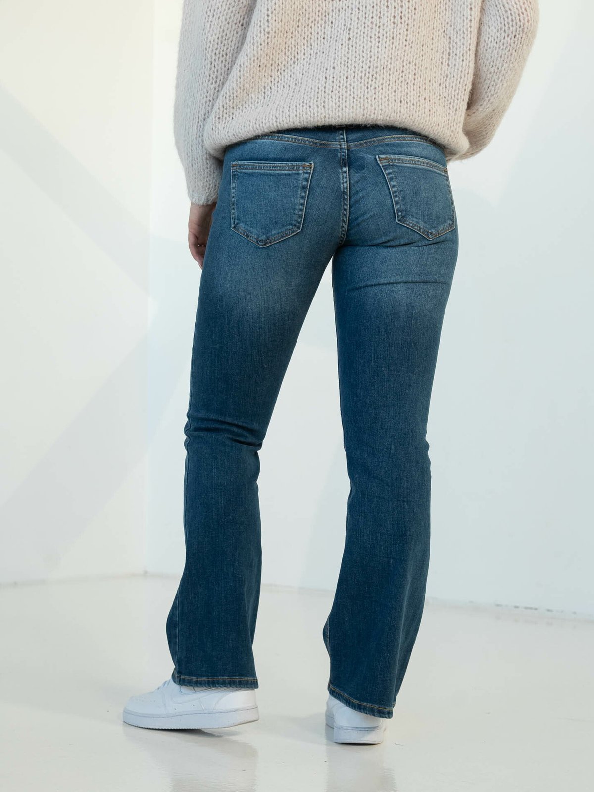 Only Blush Low Waist Flared Denim Medium Blue Denim