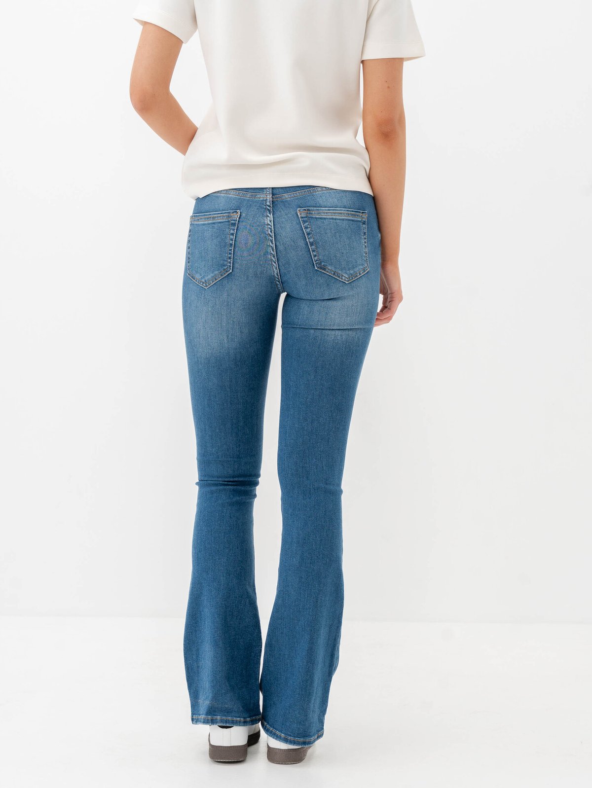 Only Blush Mid Flared Denim Medium Blue Denim