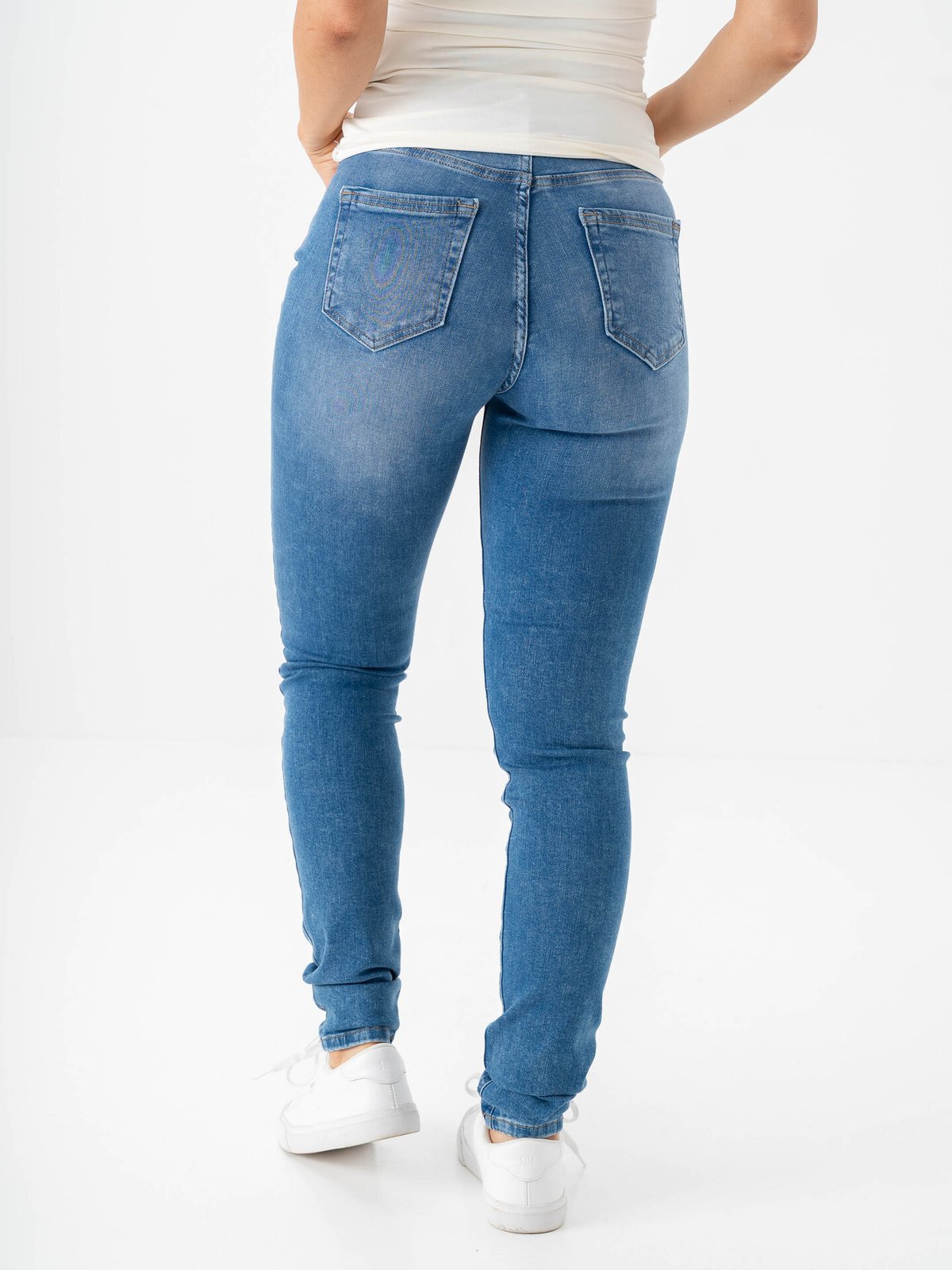 Only Blush Mid Skinny Forever Black Jeans Medium Blue Denim