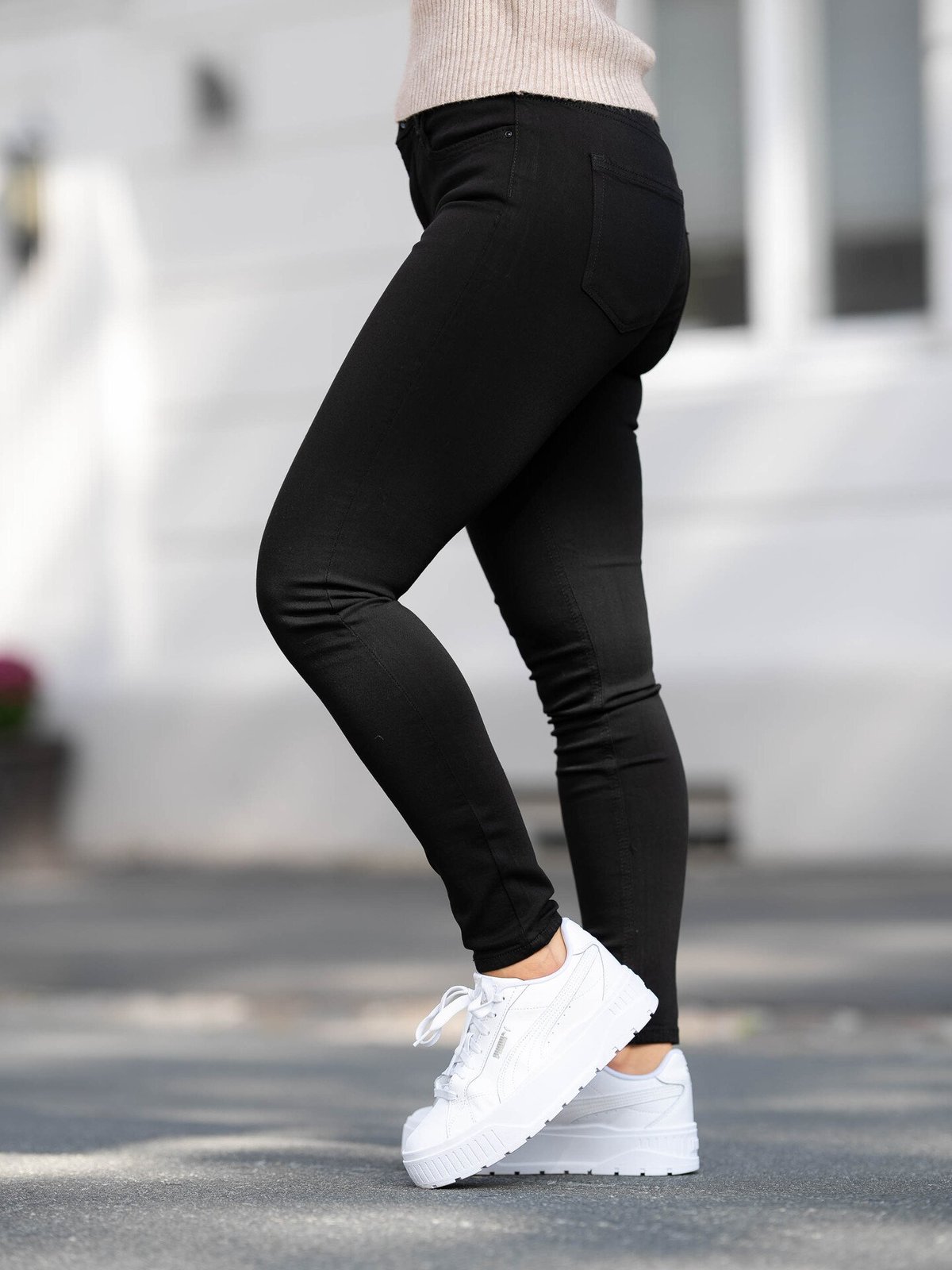 Only Blush Mid Skinny Forever Black Jeans Black Denim