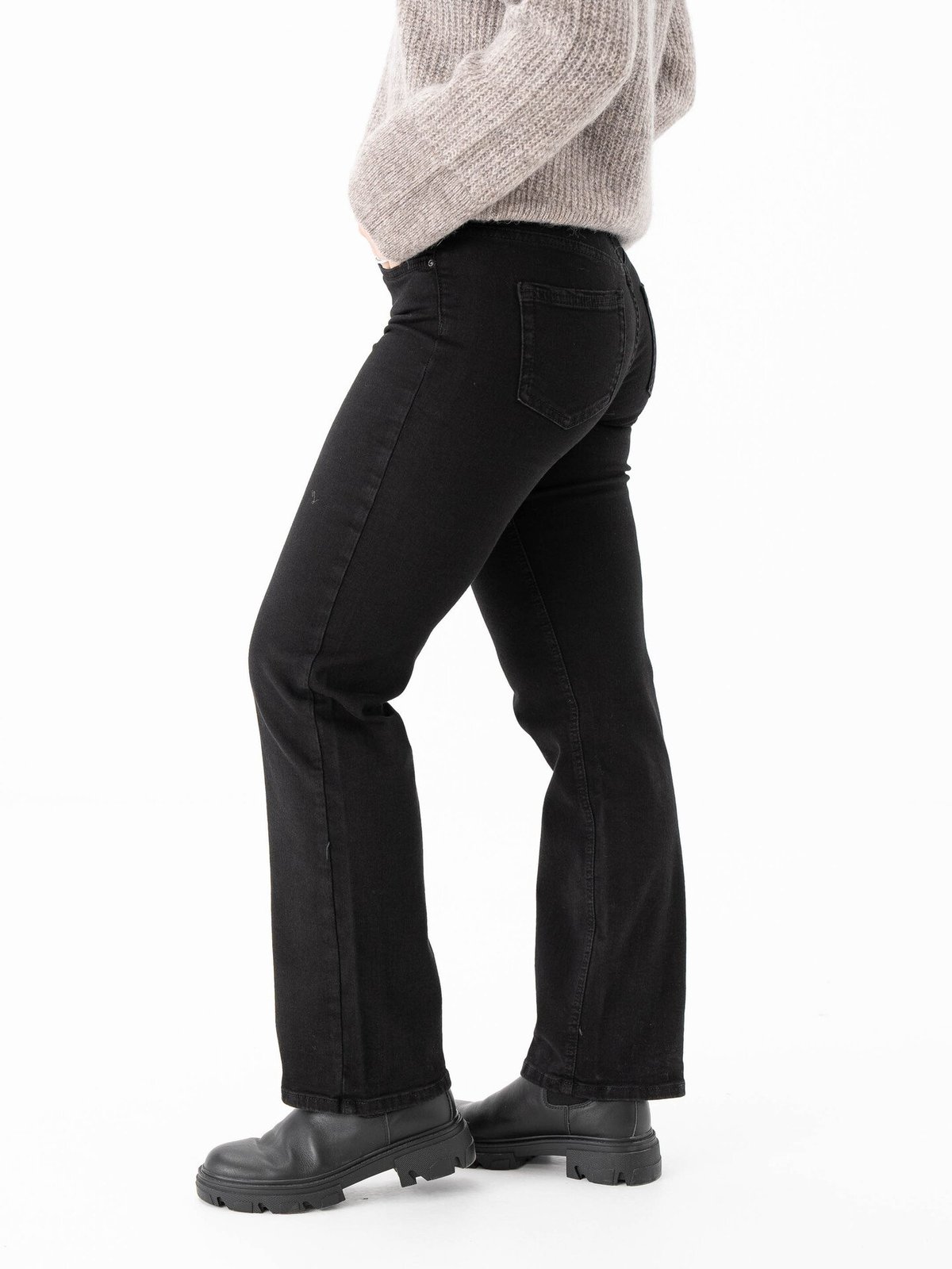 Only Blush Mid Straight Denim Black Denim