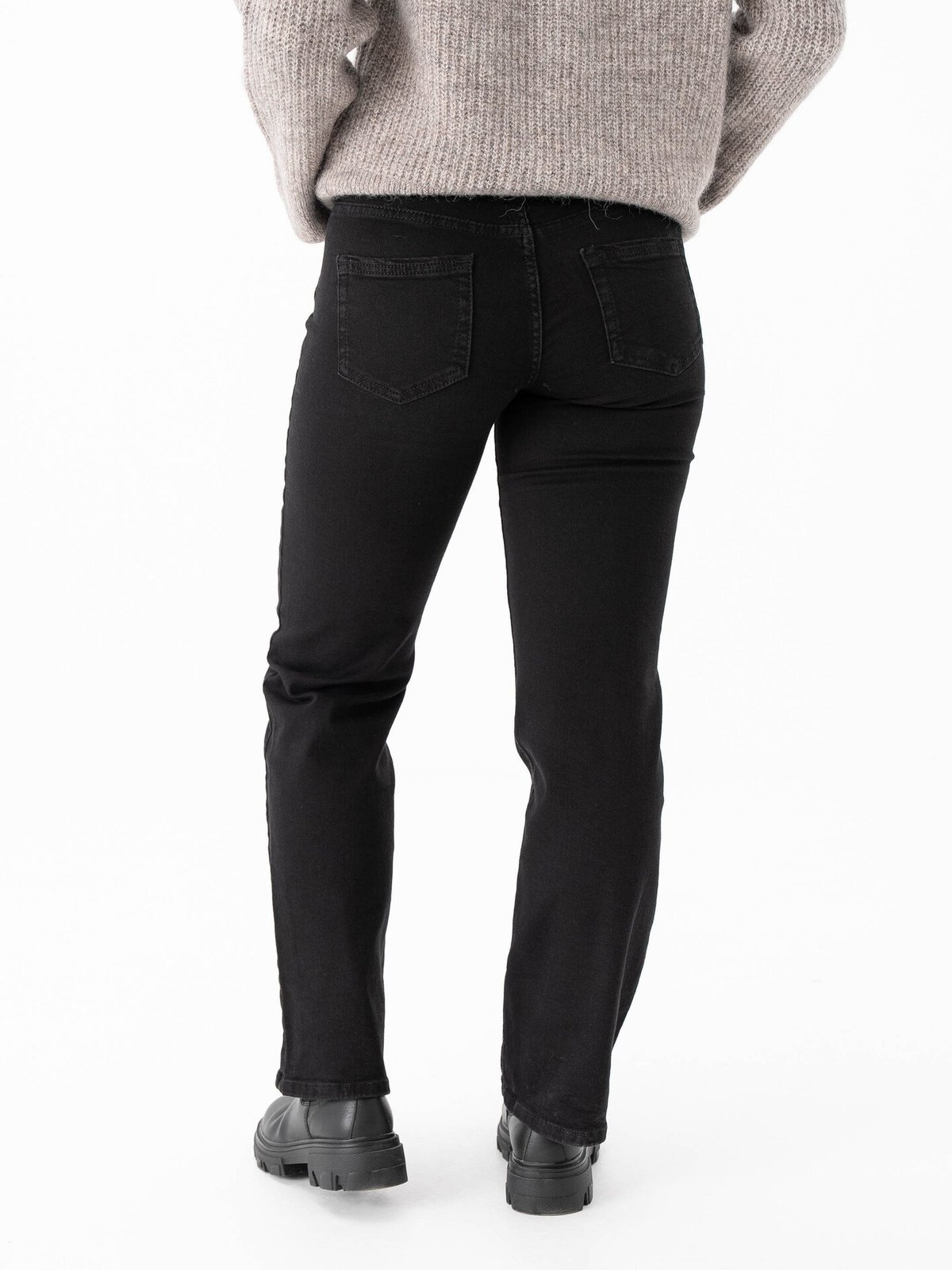 Only Blush Mid Straight Denim Black Denim