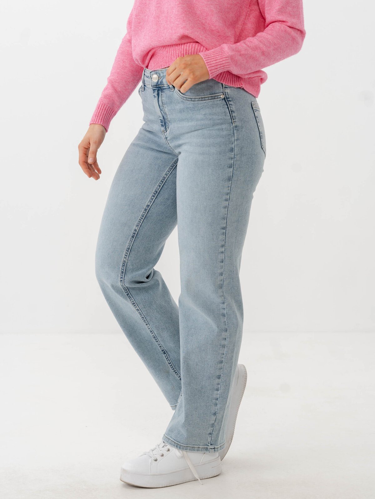 Only Blush Mid Straight Denim Light Blue Denim