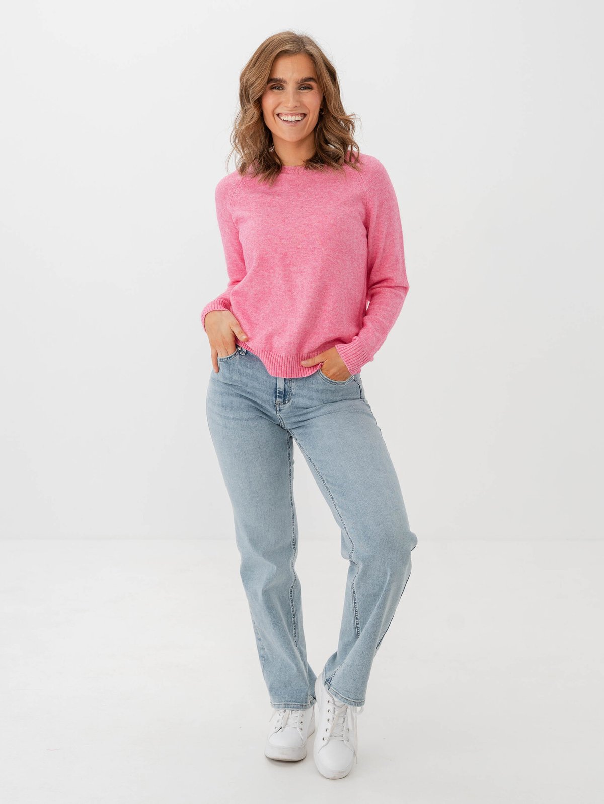 Only Blush Mid Straight Denim Light Blue Denim