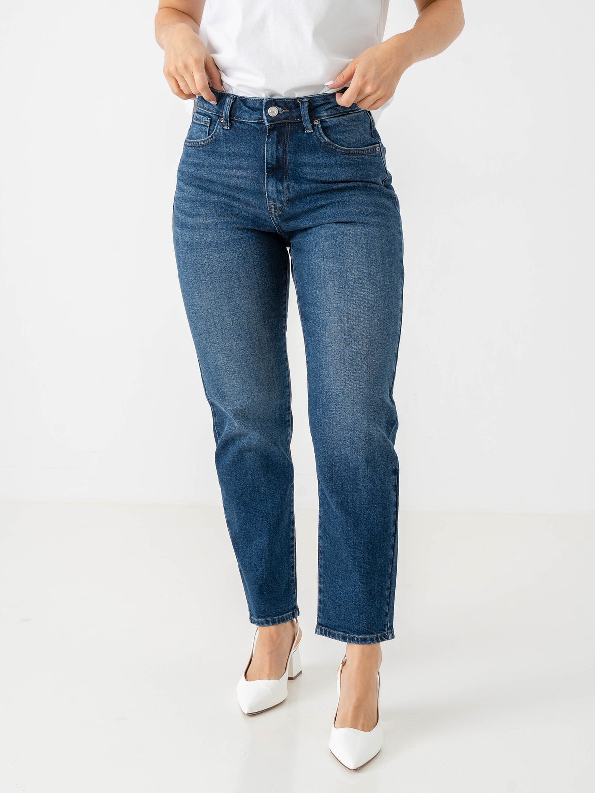 Only Emily Stretch High Waist Denim Dark Blue Denim