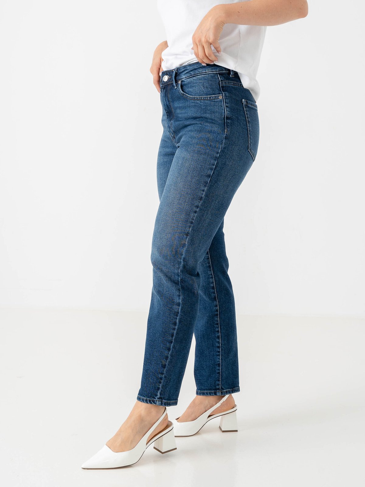Only Emily Stretch High Waist Denim Dark Blue Denim
