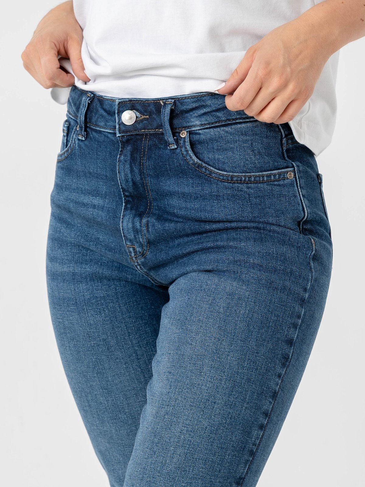 Only Emily Stretch High Waist Denim Dark Blue Denim