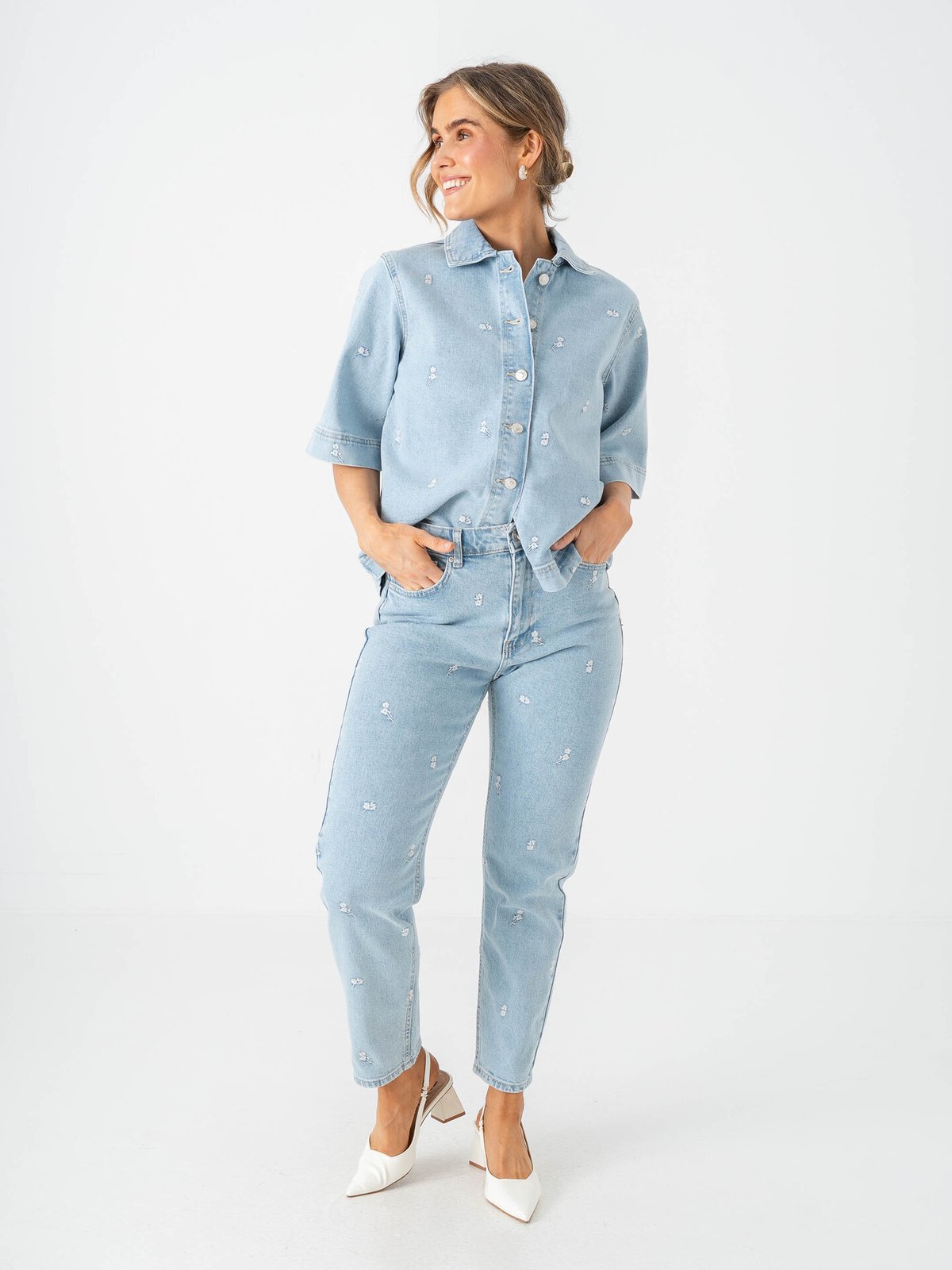 Only Emily Stretch High Waist Denim Light Blue Denim