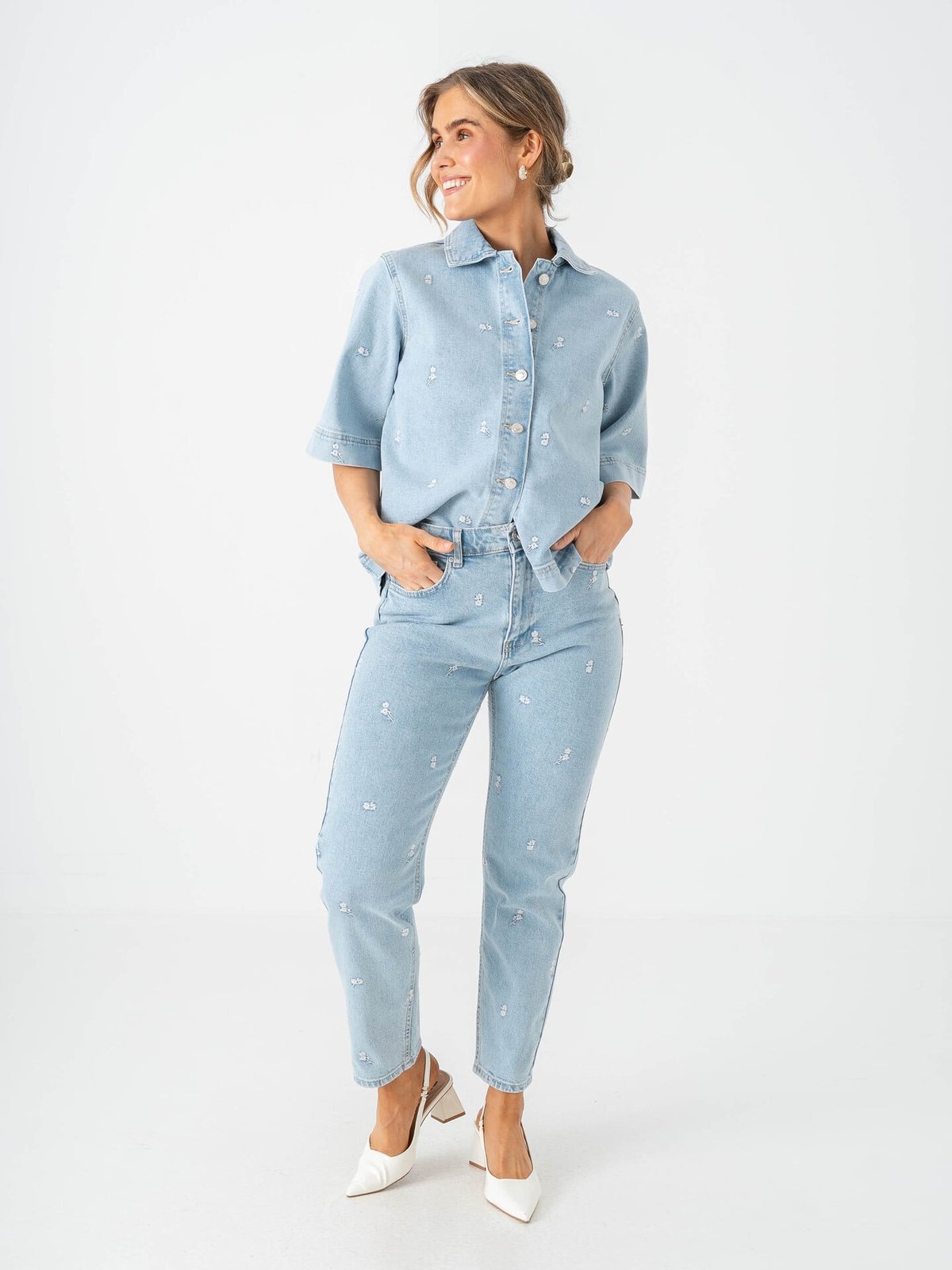 Only Emily Stretch High Waist Denim Light Blue Denim