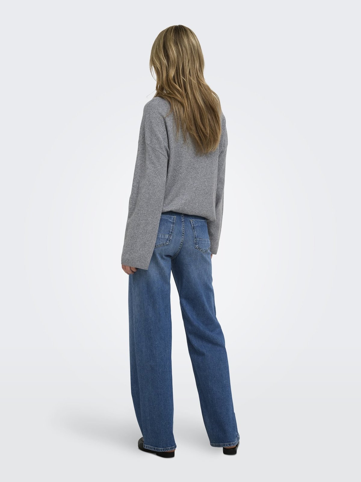 Only Juicy High Waist Wide Denim Medium Blue Denim