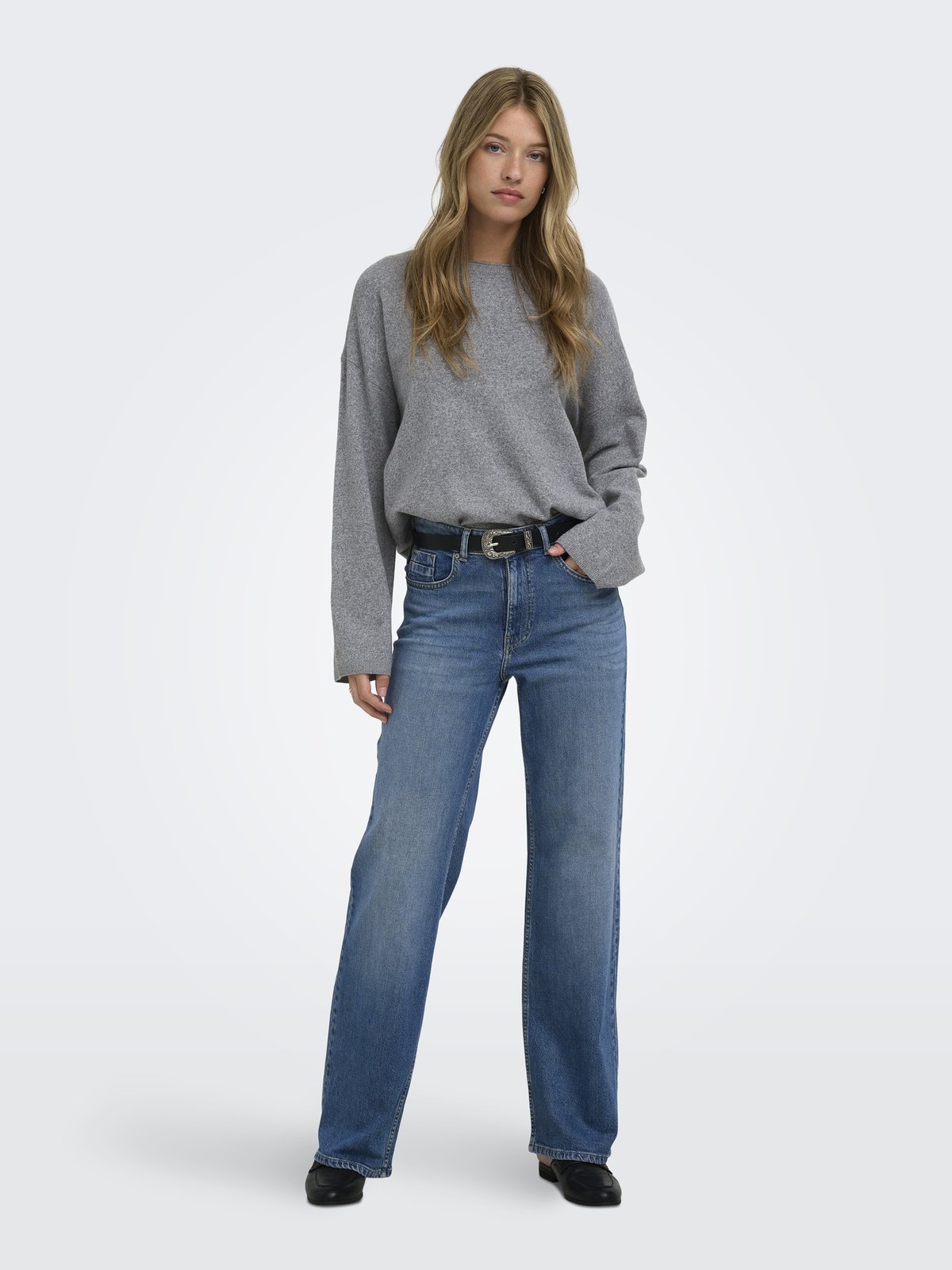 Only Juicy High Waist Wide Denim Medium Blue Denim