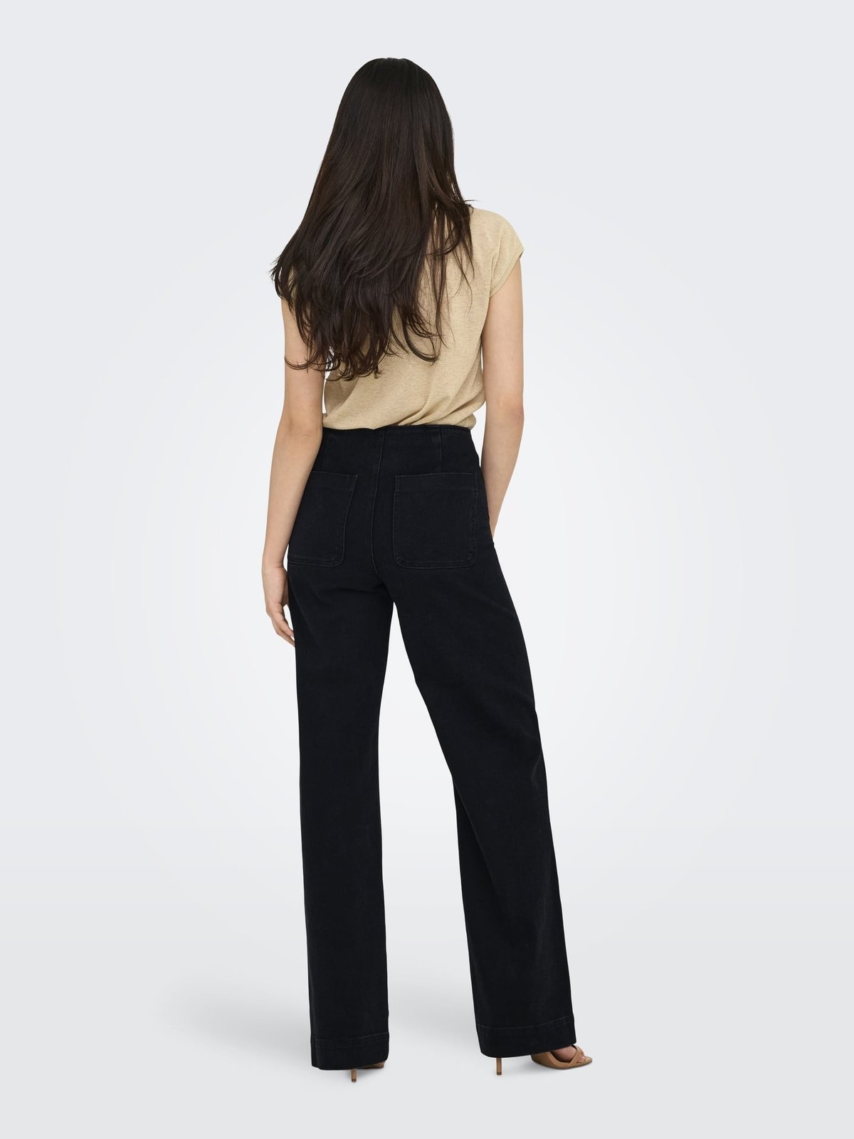 Only Madeline High Waist Wide Pocket Denim Sort